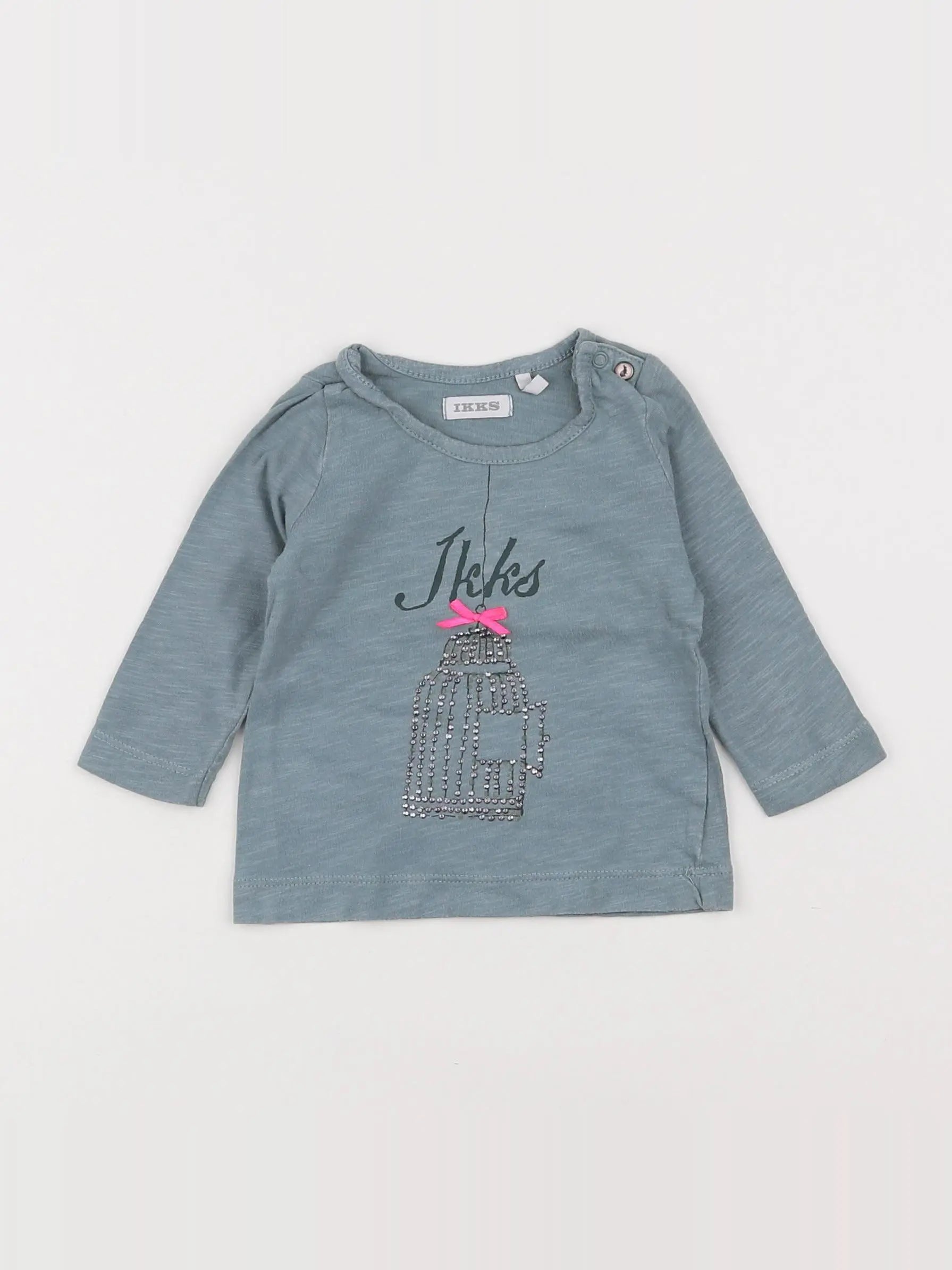 IKKS - tee-shirt bleu - 3 mois