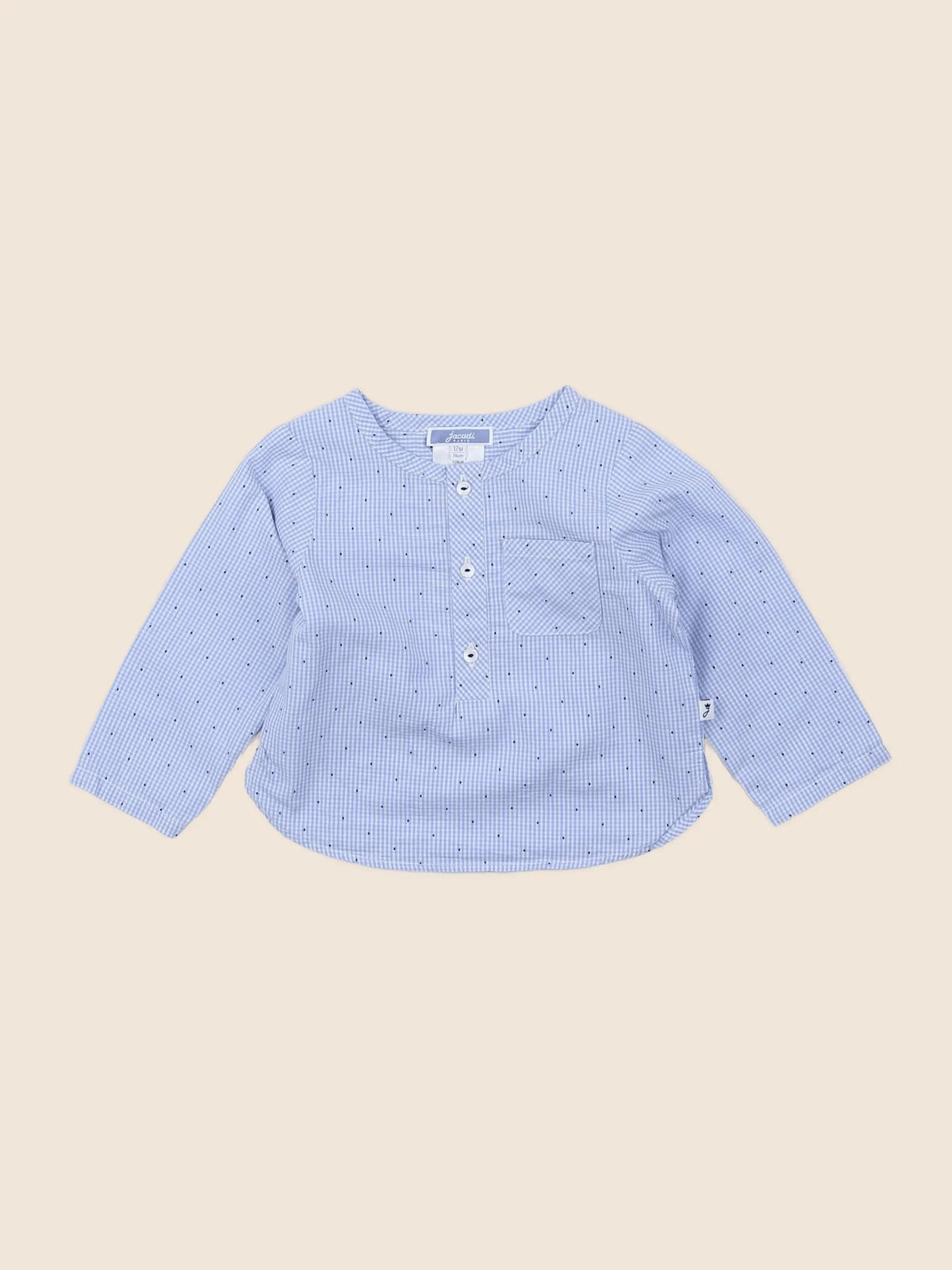 Jacadi - chemise bleu - 12 mois