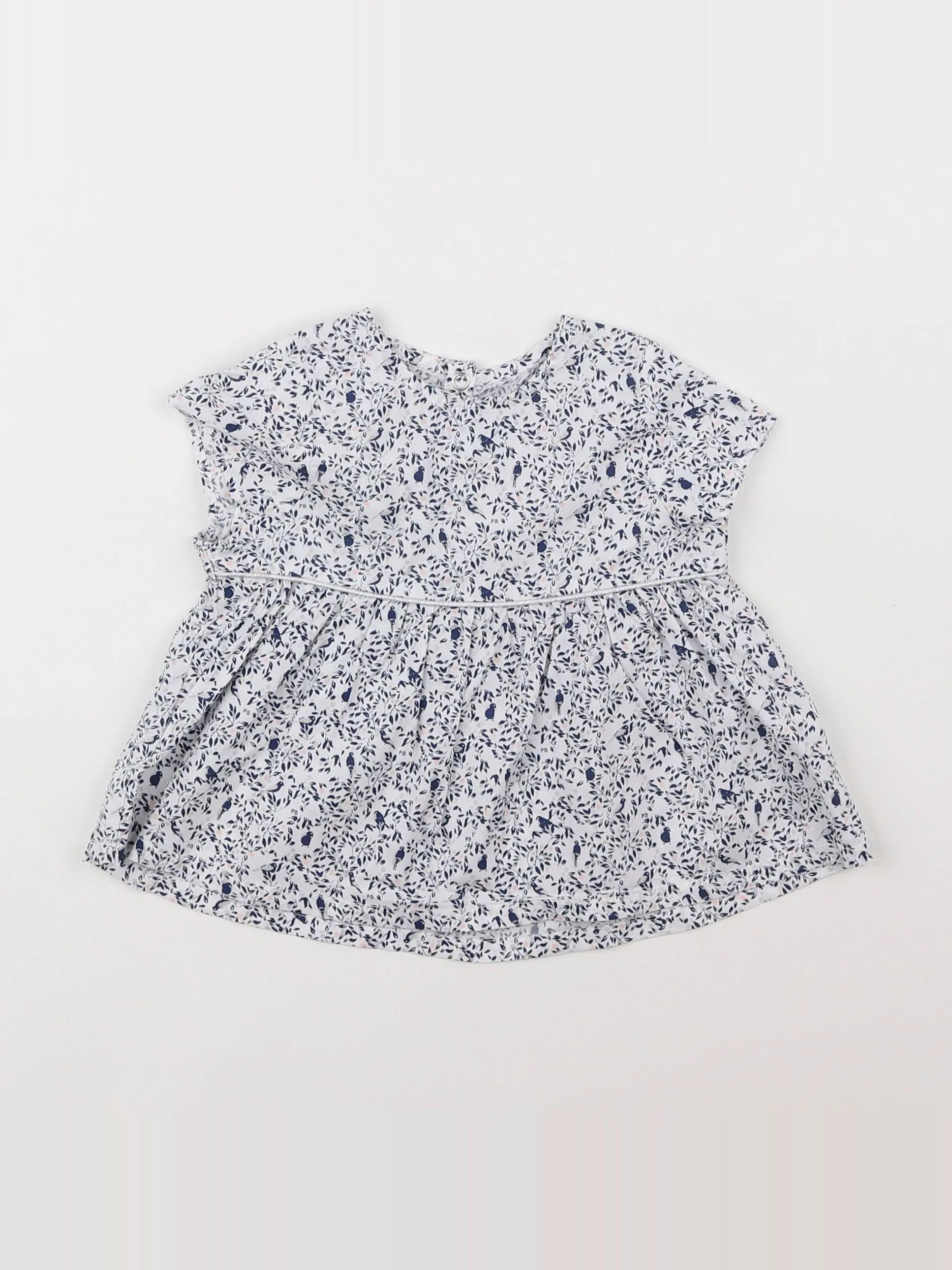 Petit Bateau - blouse multicolore, argent - 12 mois