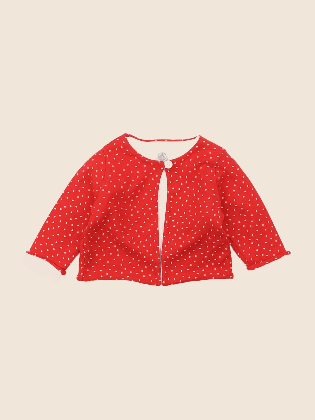 Petit Bateau - gilet rouge - 6 mois