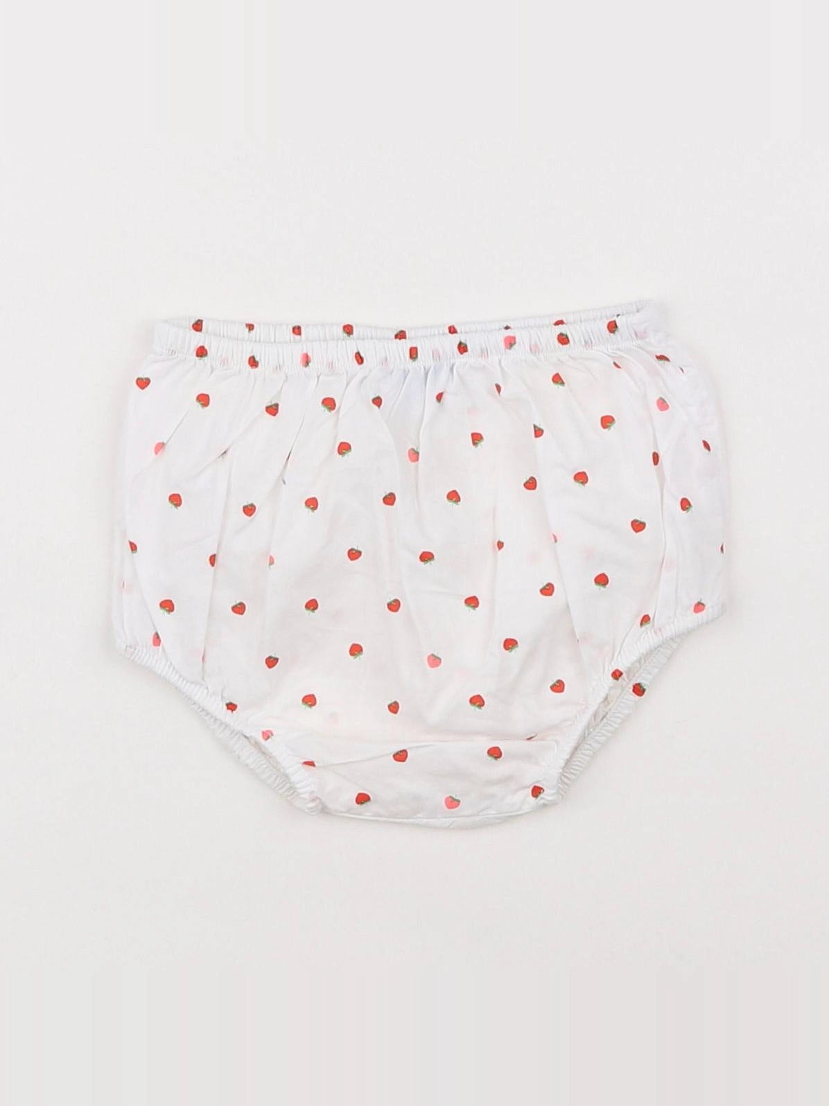 Jacadi - bloomer blanc, rouge - 6 mois