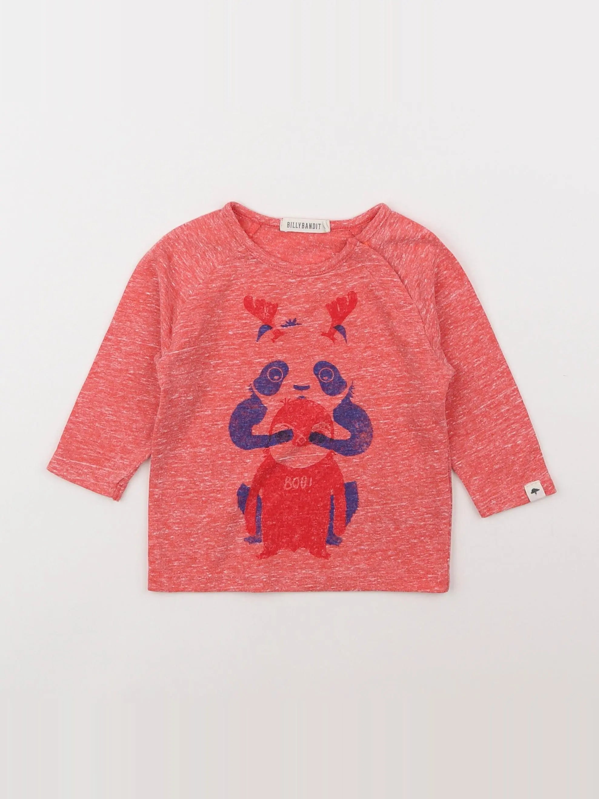 Billy Bandit - tee-shirt rouge - 6 mois
