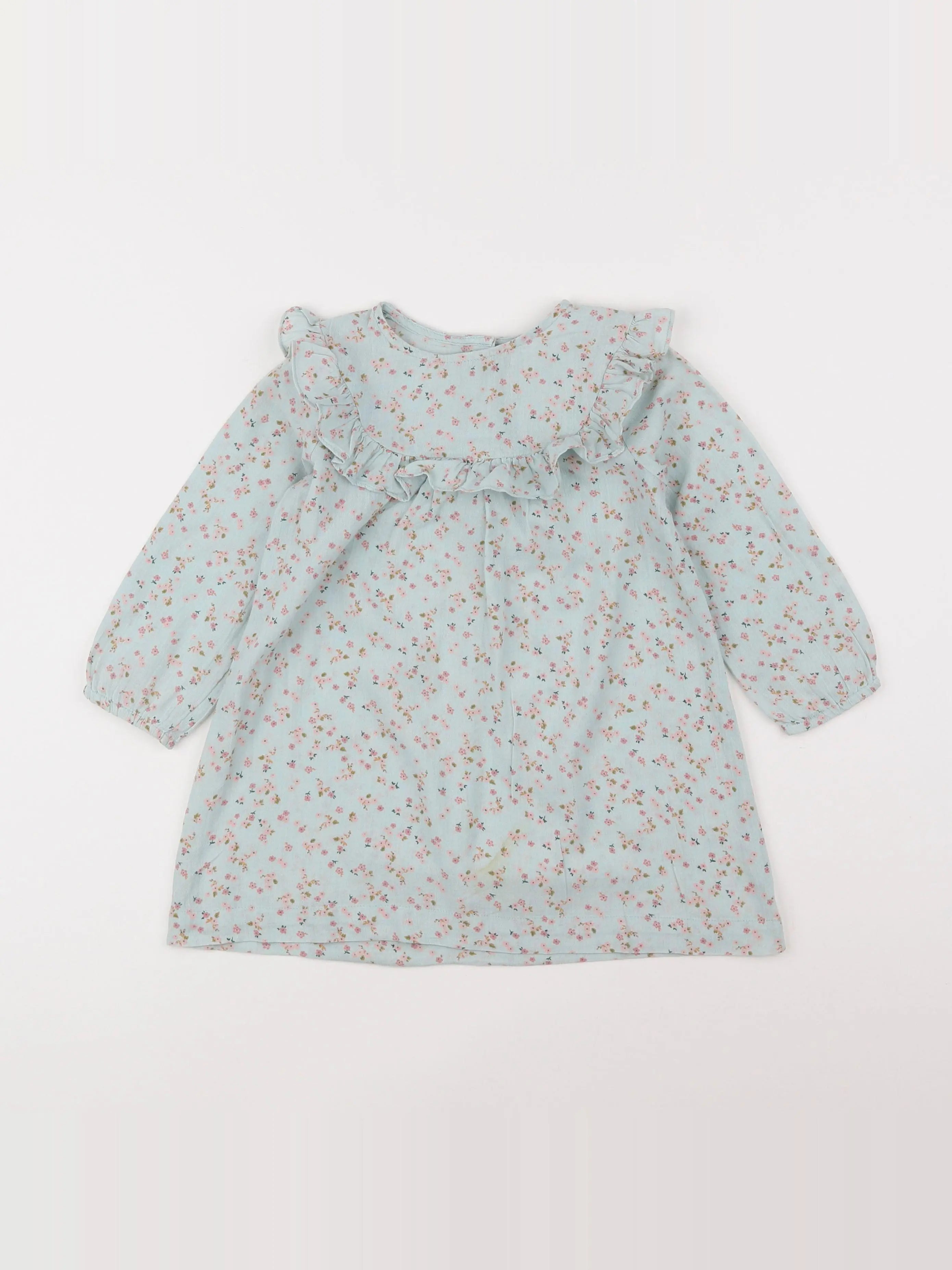 H&M - robe vert, rose - 18 mois à 2 ans