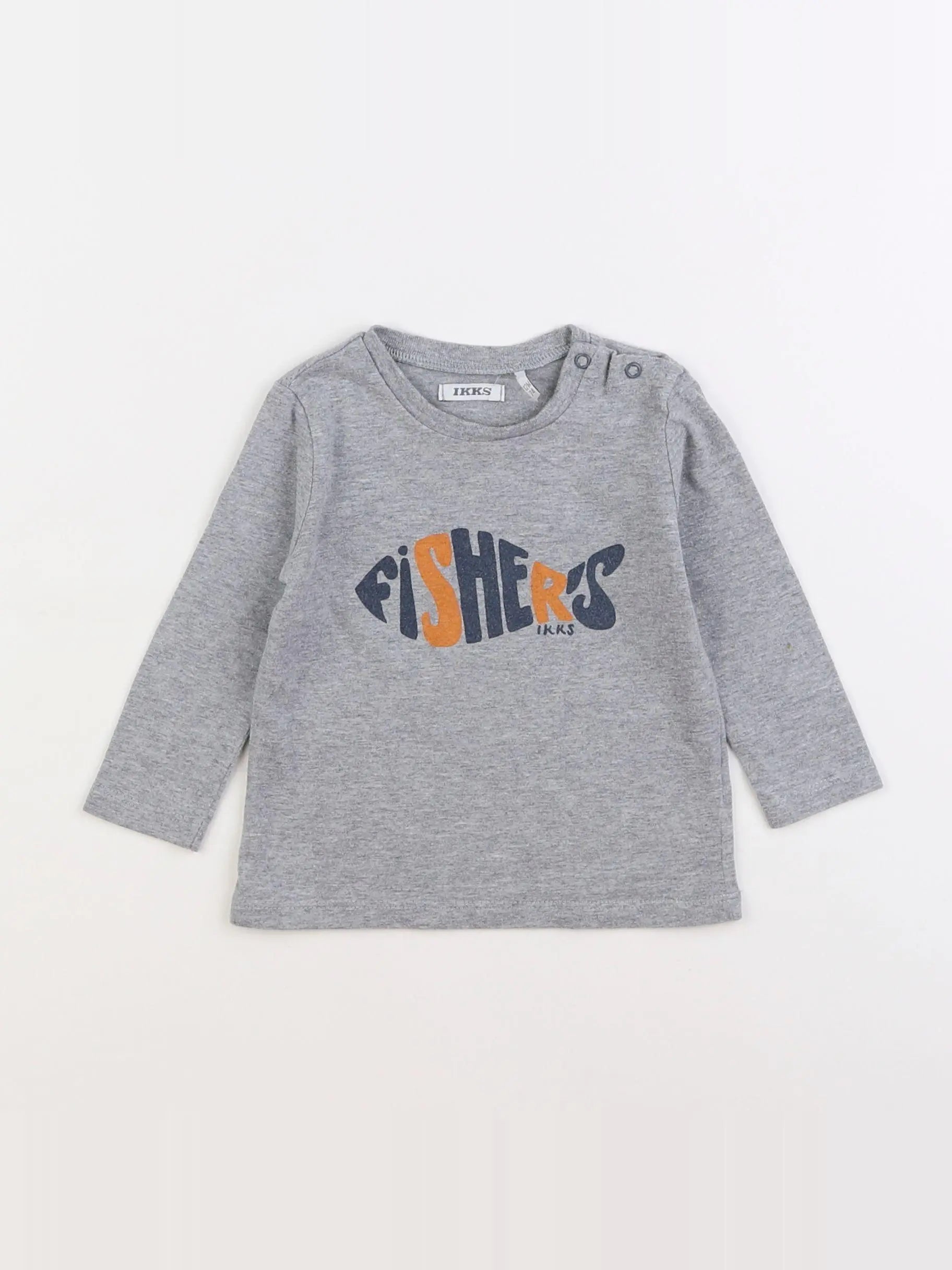 IKKS - tee-shirt gris - 12 mois
