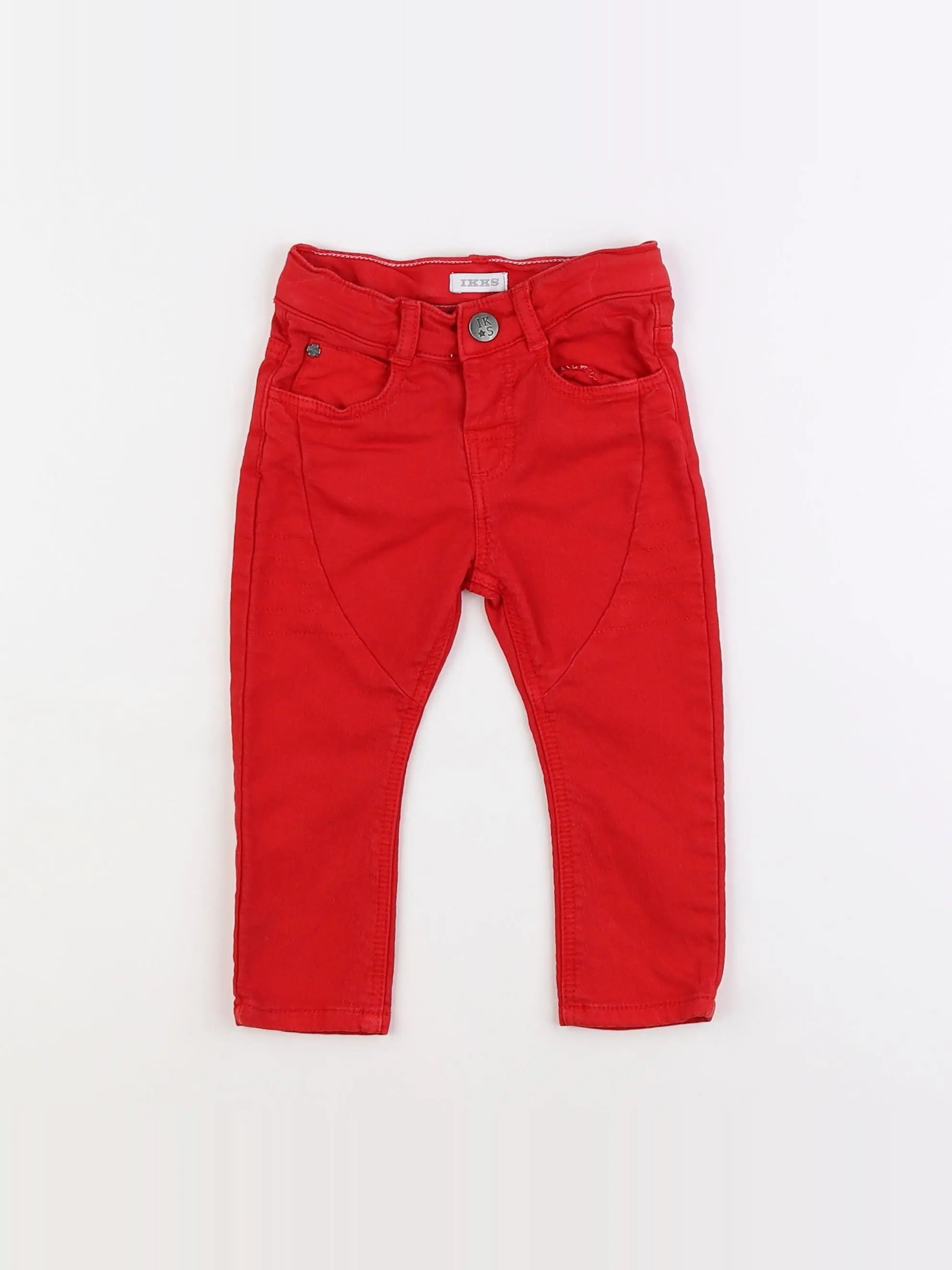 IKKS - jean rouge - 12 mois