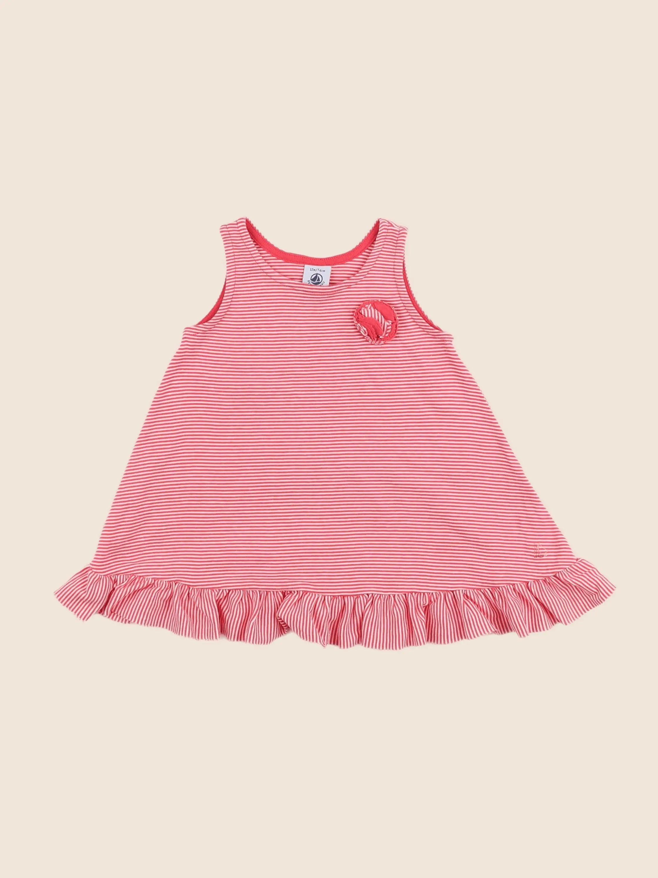 Petit Bateau - robe rose - 12 mois