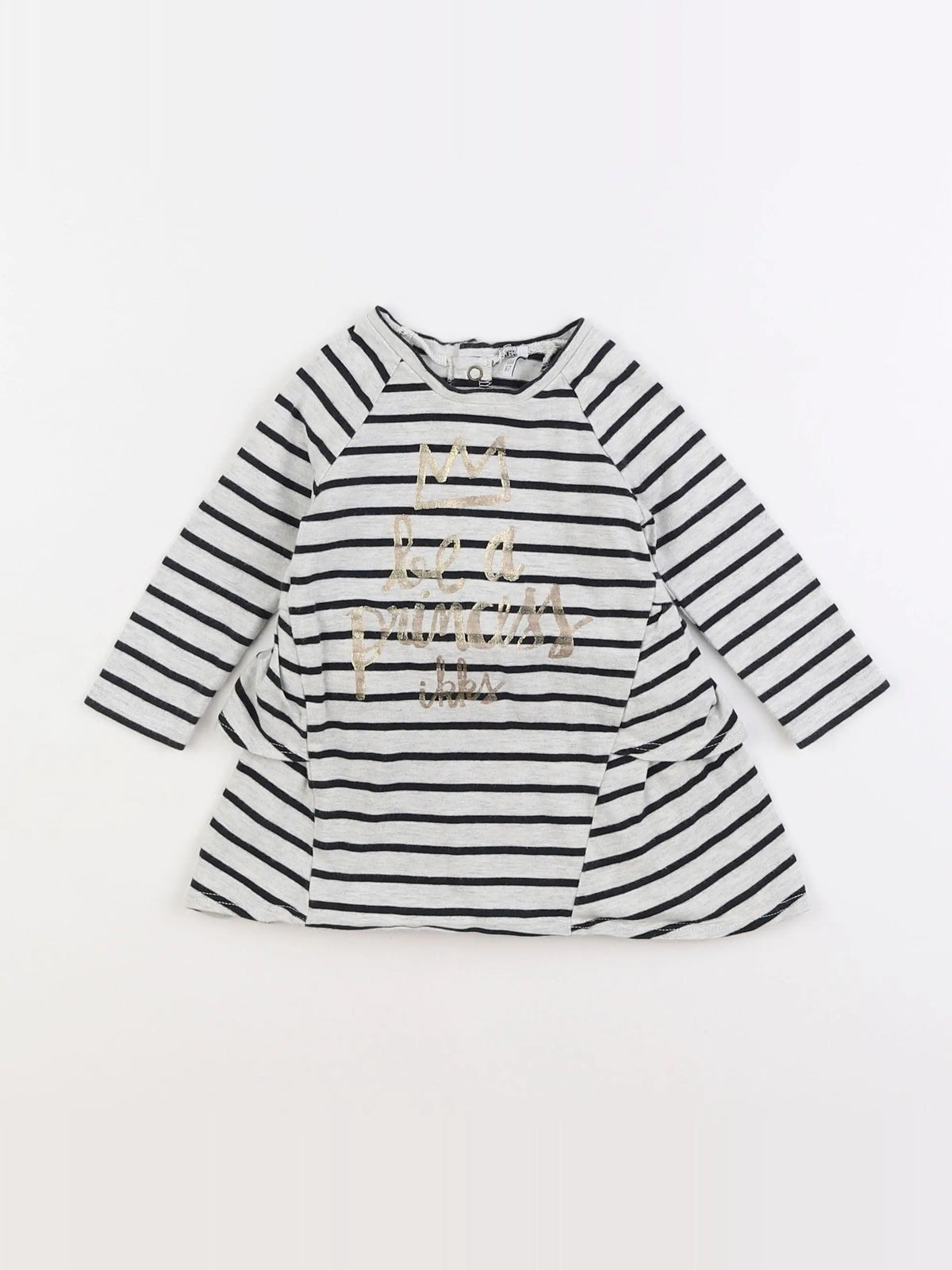 IKKS - robe gris, or - 6 mois