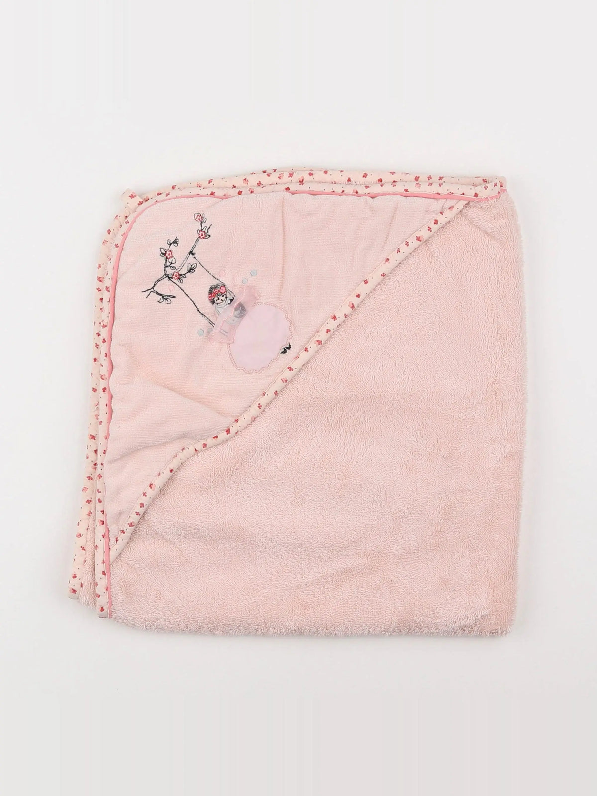 Vertbaudet - cape de bain rose - 6/18 mois