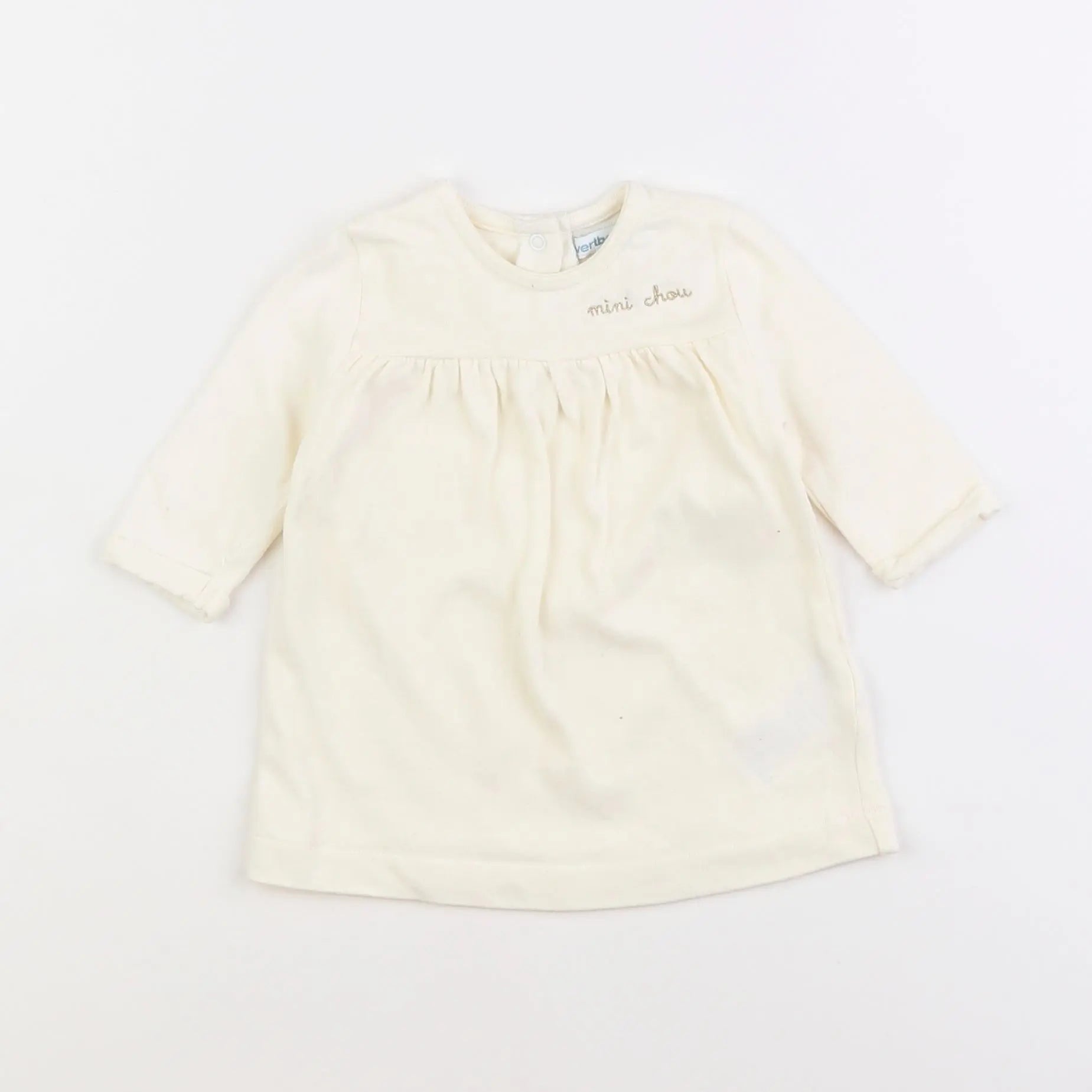 Vertbaudet - robe beige, or - 3 mois