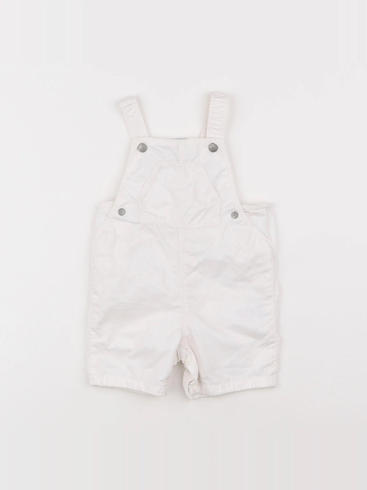 Petit Bateau - salopette blanc - 6 mois