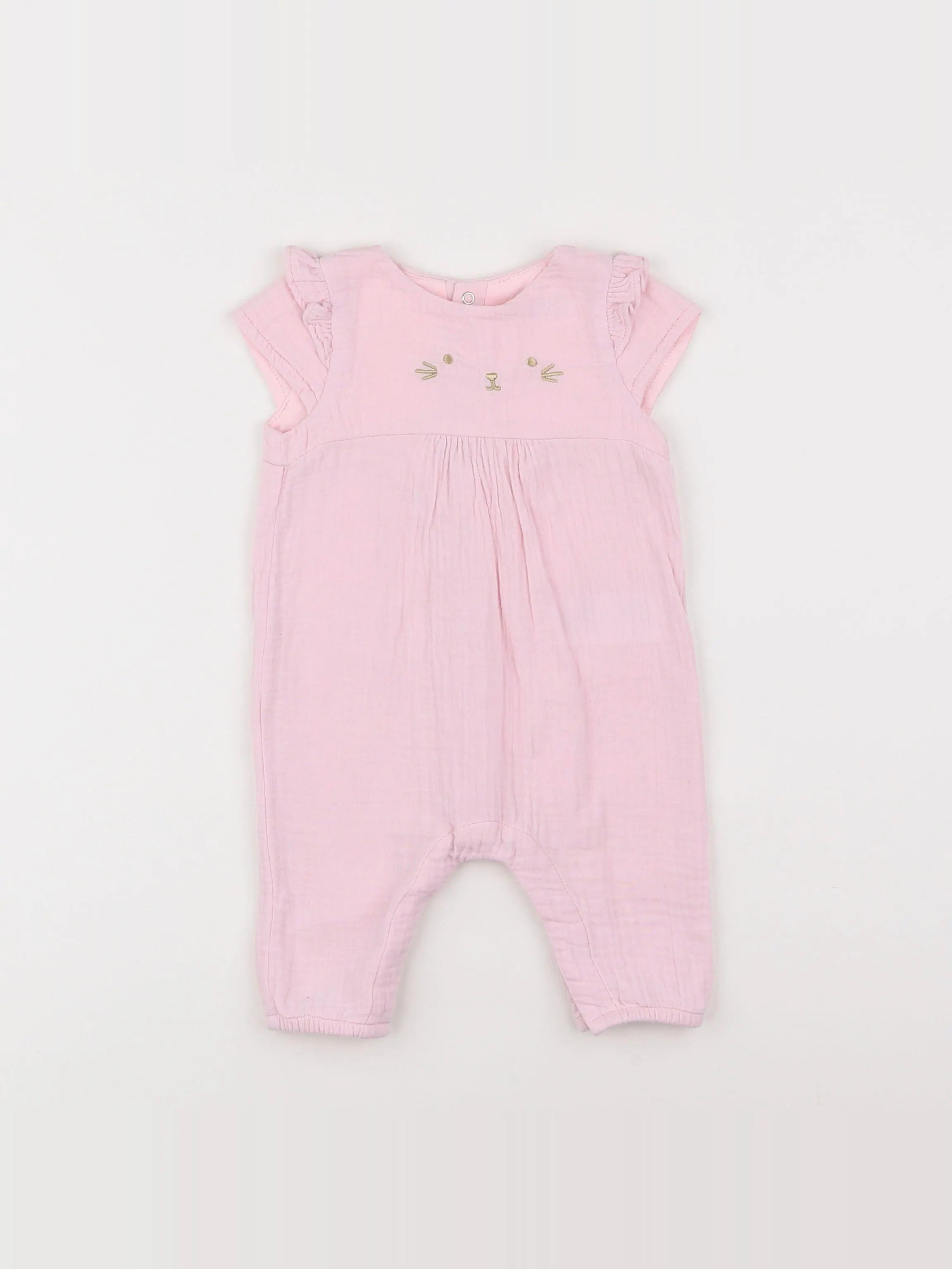 Vertbaudet - combinaison rose - 3 mois