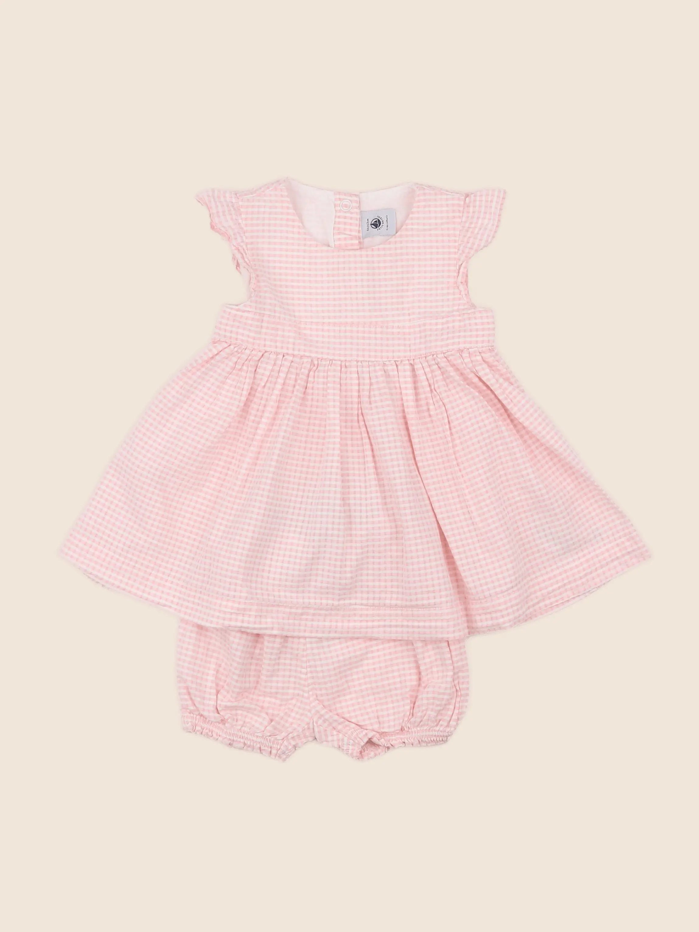 Petit Bateau - robe rose - 6 mois