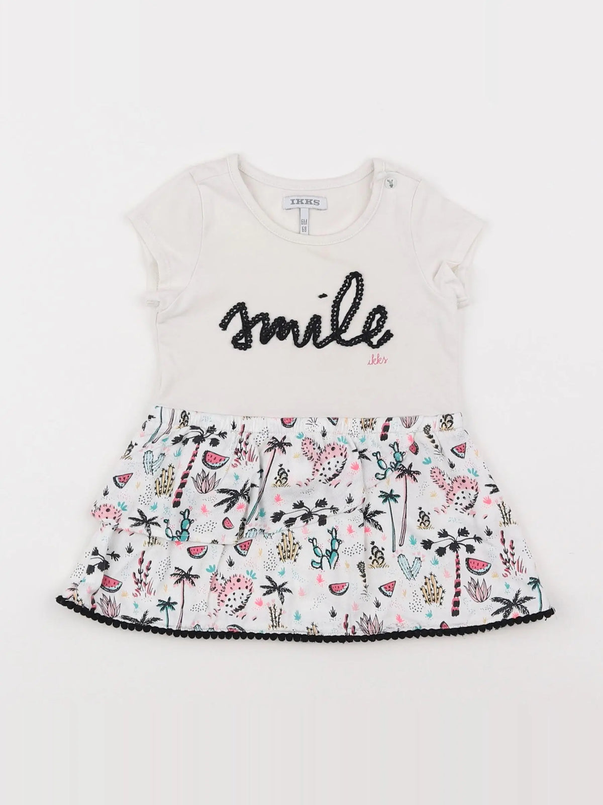 IKKS - robe blanc - 6 mois