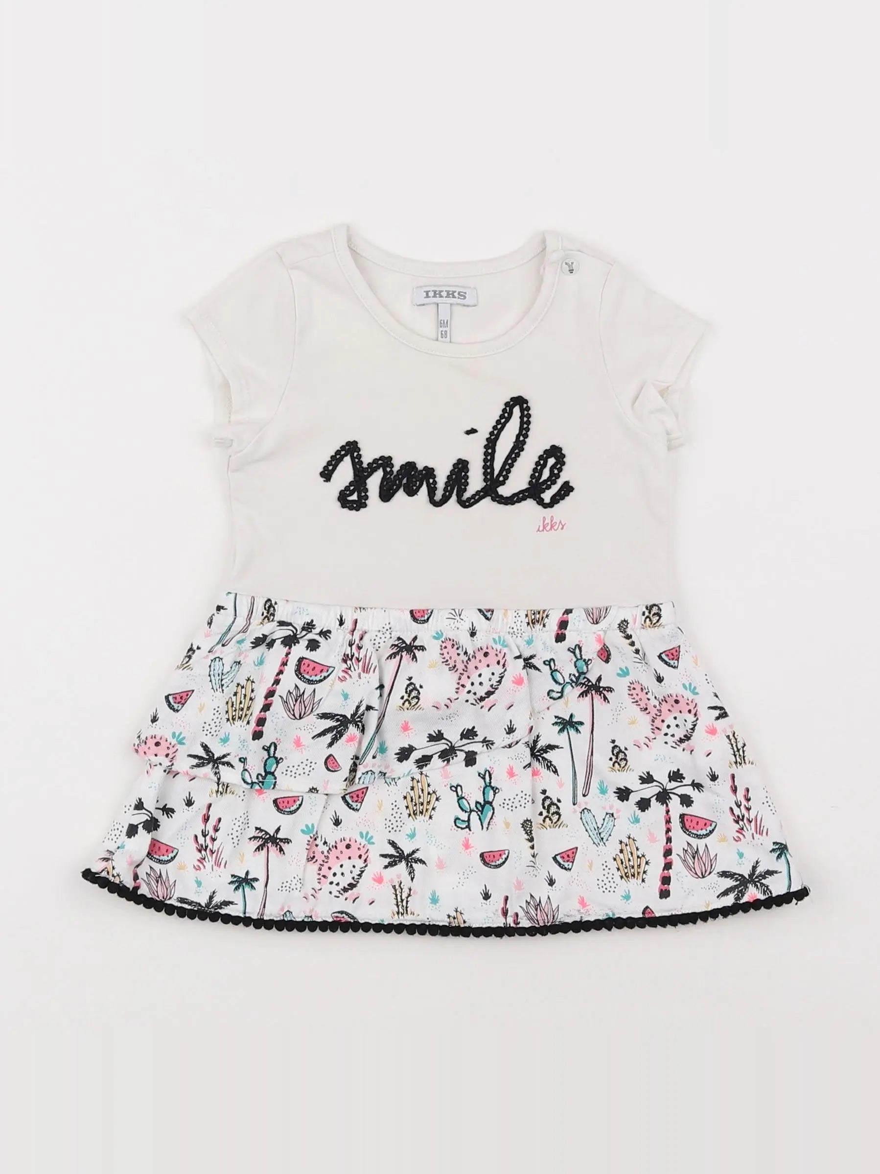 IKKS - robe blanc - 6 mois