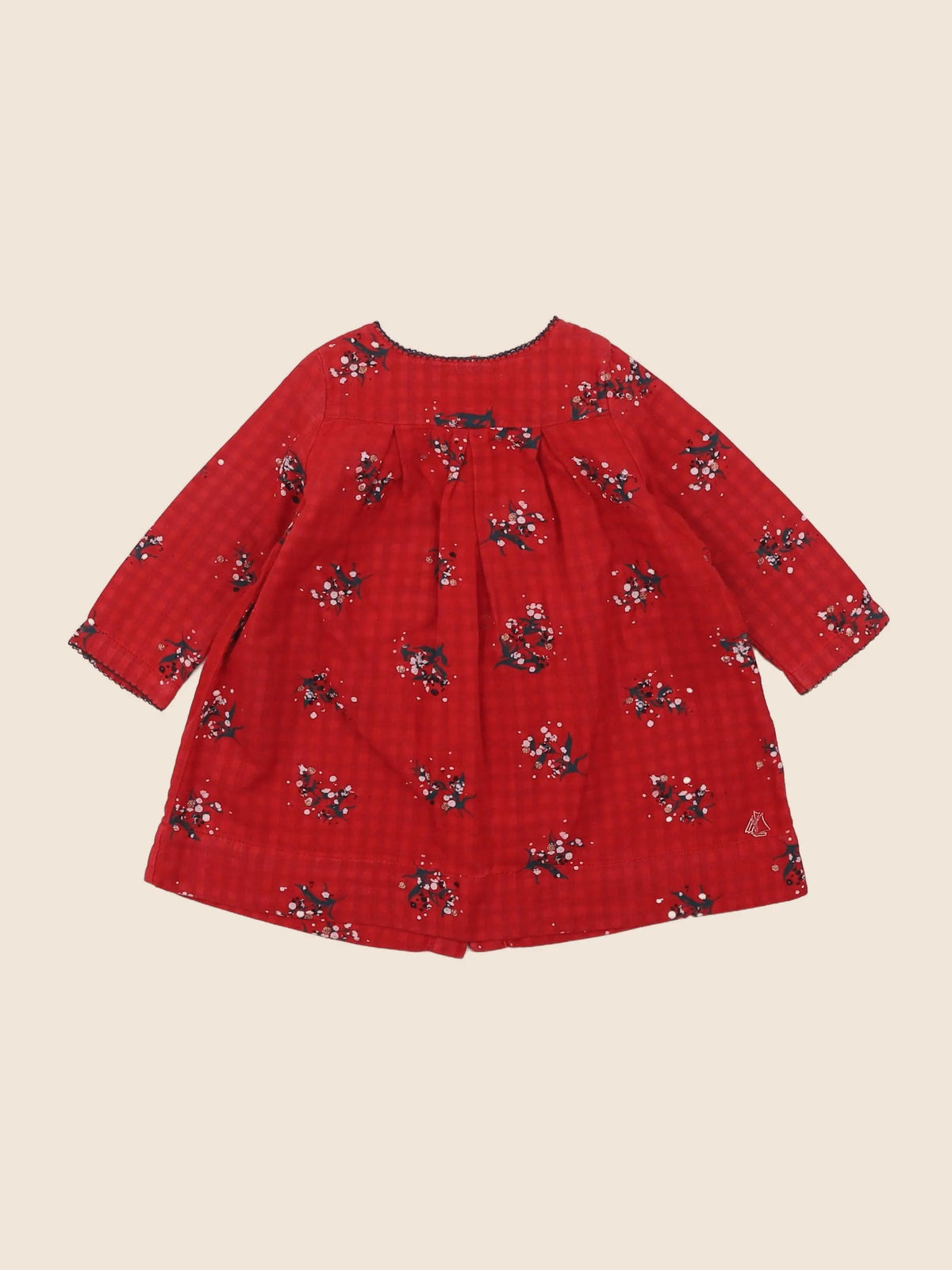 Petit Bateau - robe rouge - 6 mois