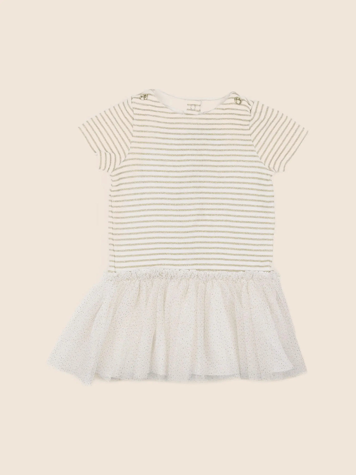 Petit Bateau - robe beige, or - 6 mois