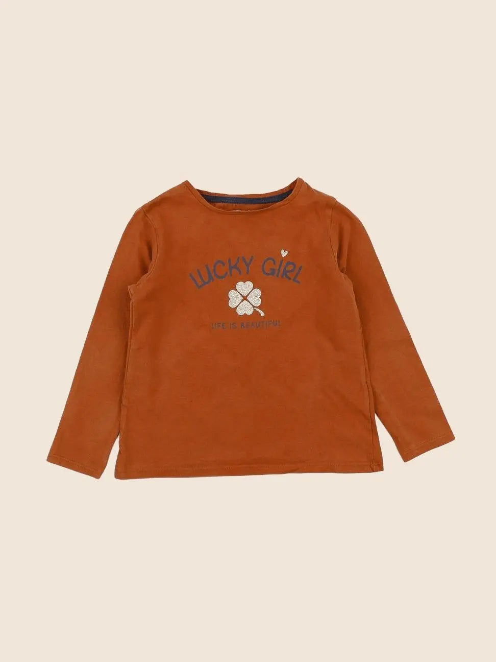 Vertbaudet - tee-shirt marron - 5 ans