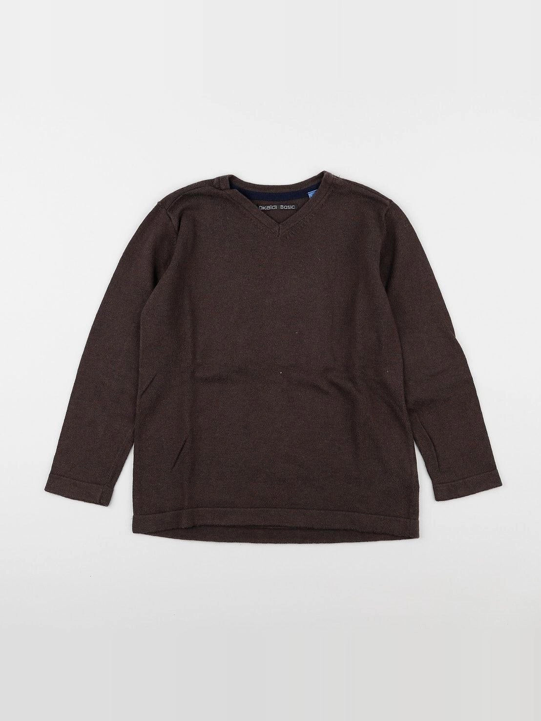 Okaidi - pull marron - 8 ans
