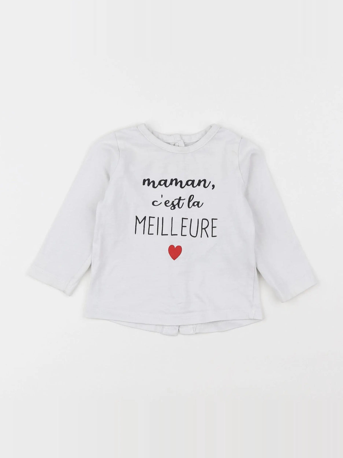 Vertbaudet - tee-shirt blanc - 6 mois