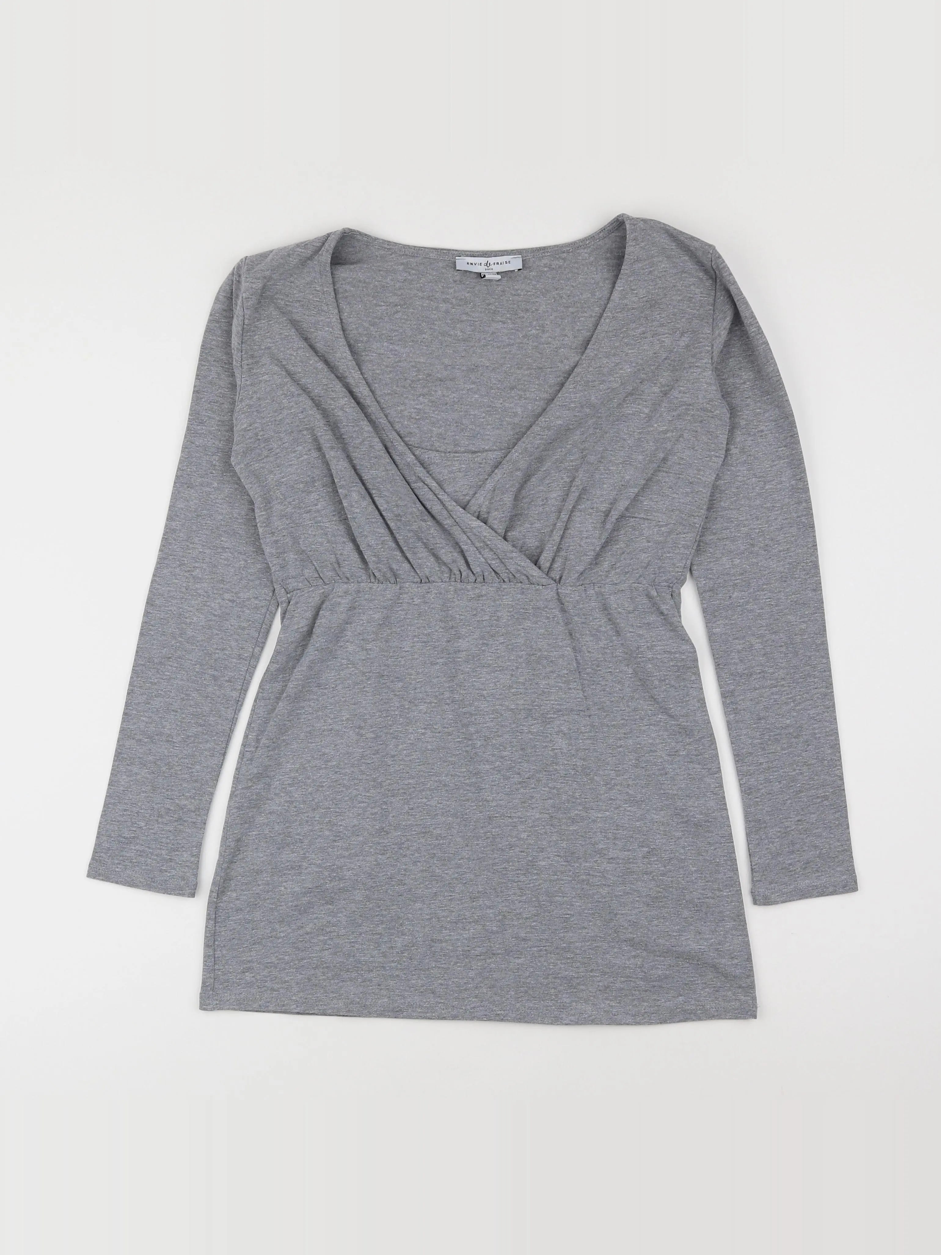 Envie de fraise - tee-shirt grossesse gris - 36 à 38