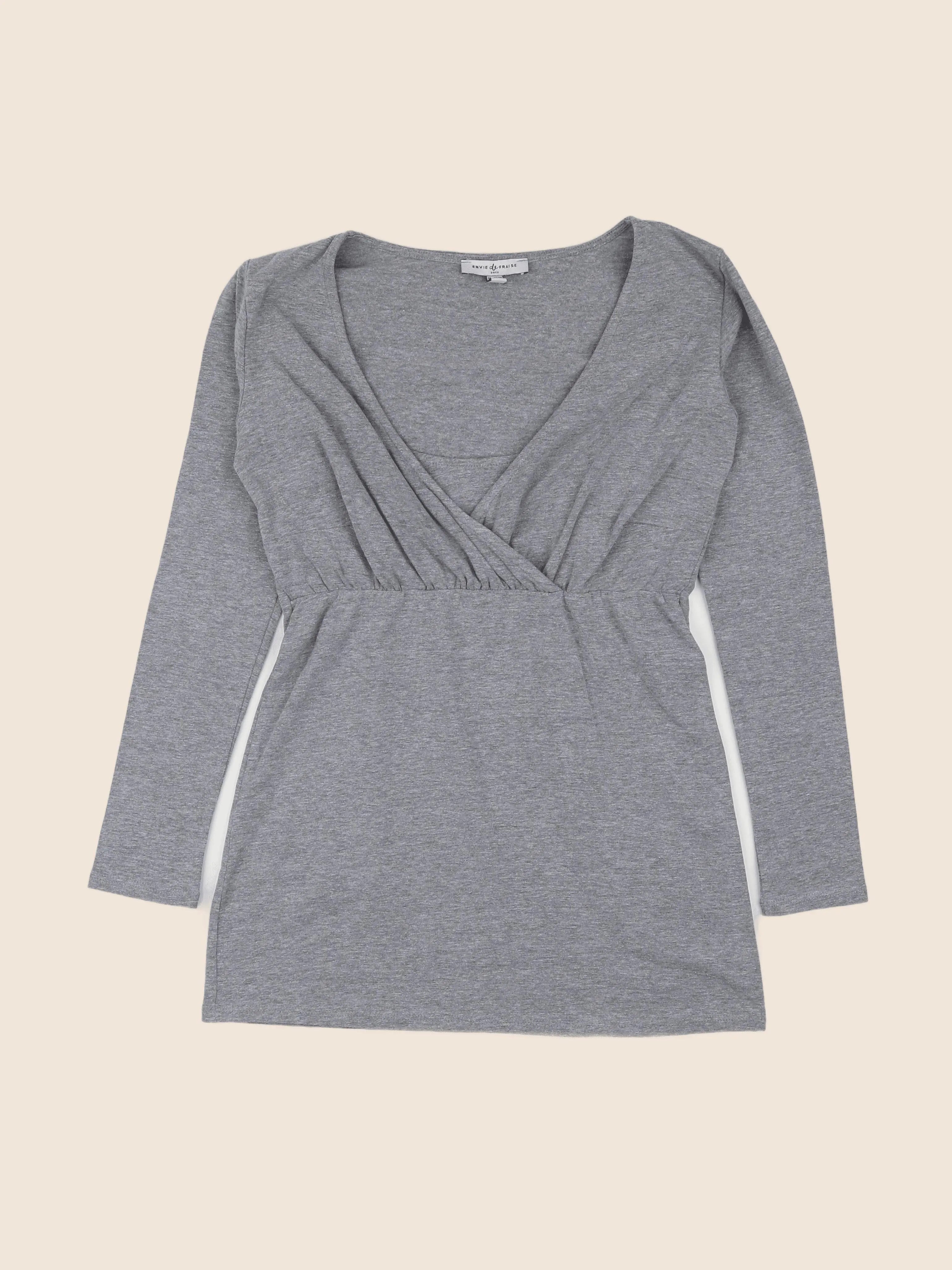 Envie de fraise - tee-shirt grossesse gris - 36 à 38
