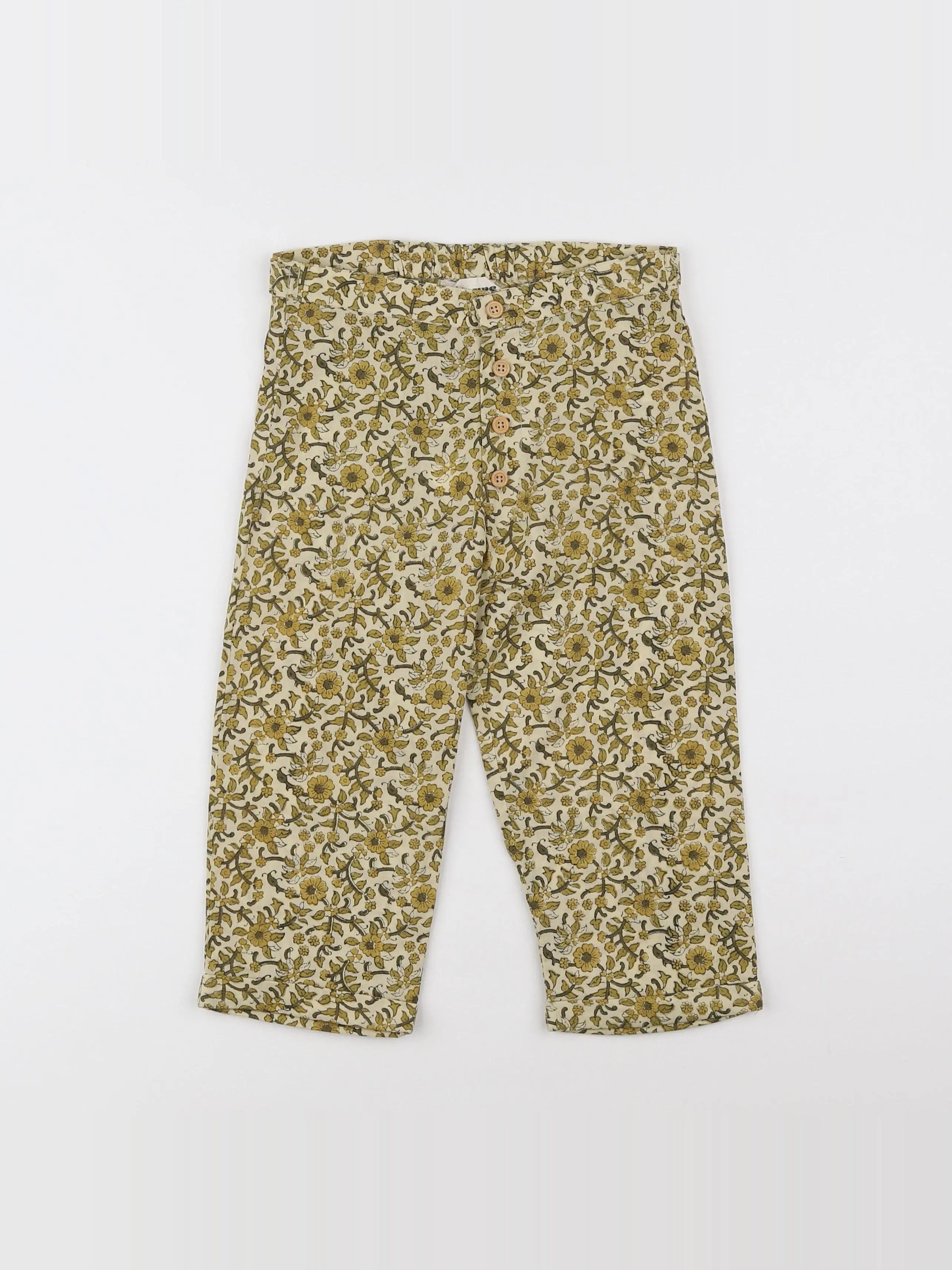 Détours par Laure de Sagazan - pantacourt vert, jaune - 6 ans