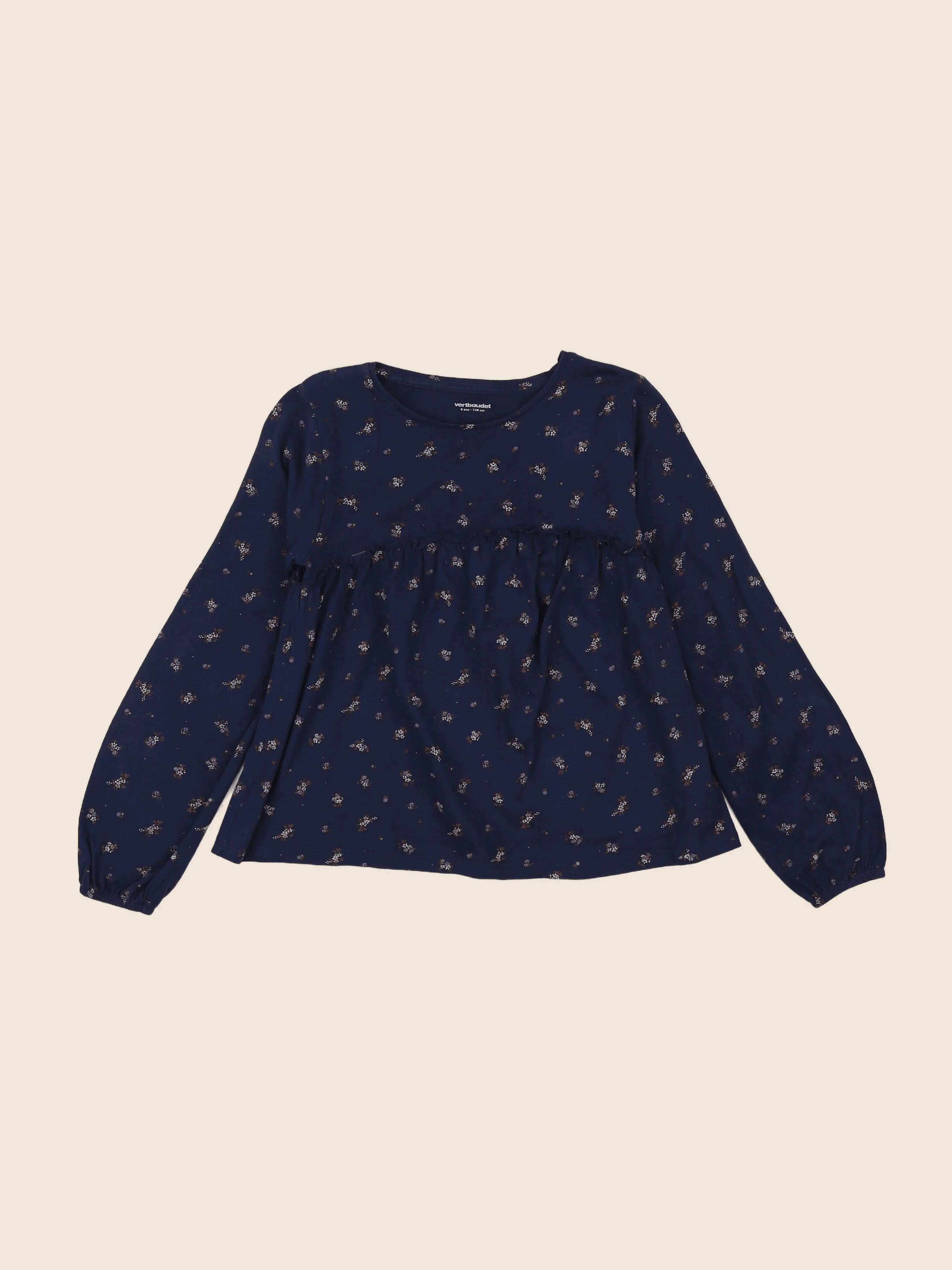 Vertbaudet - tee-shirt bleu - 8 ans