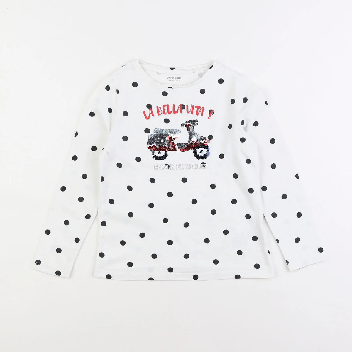 Vertbaudet - tee-shirt blanc - 6 ans