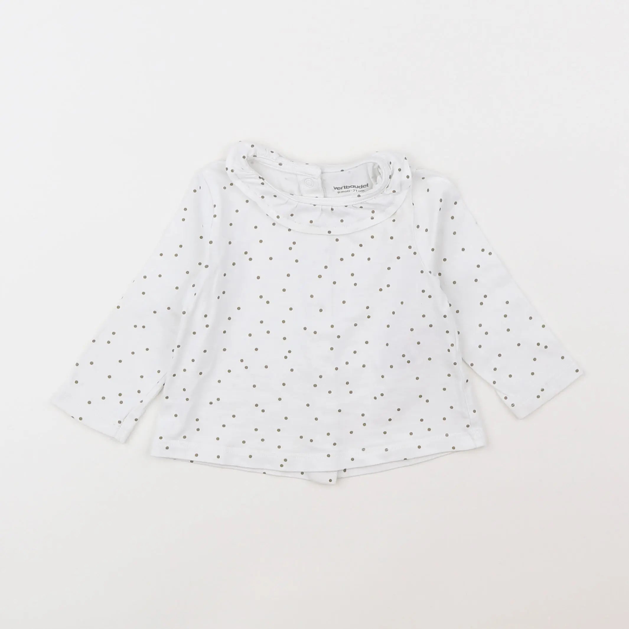 Vertbaudet - tee-shirt blanc - 9 mois
