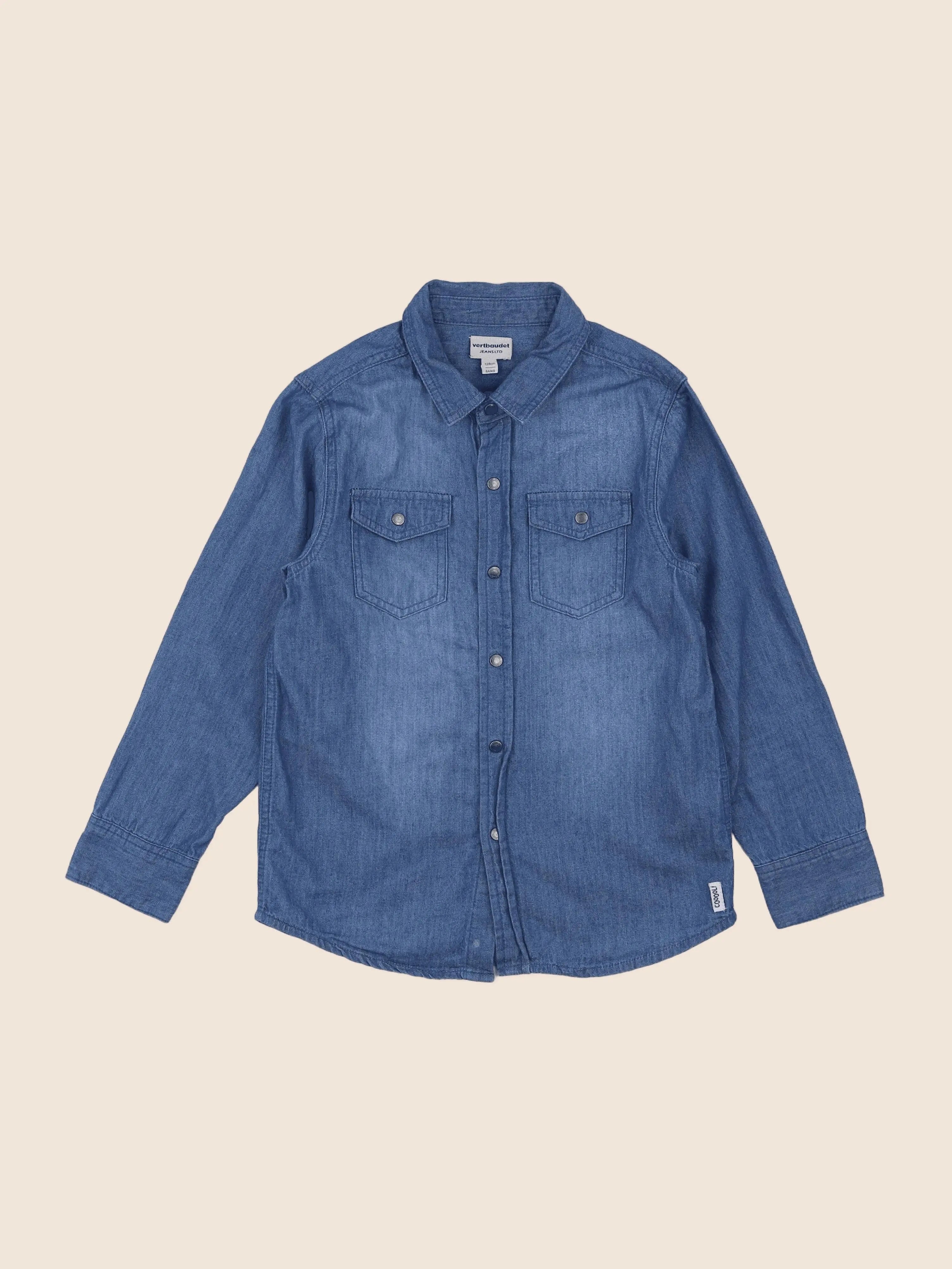 Vertbaudet - chemise bleu - 8 ans