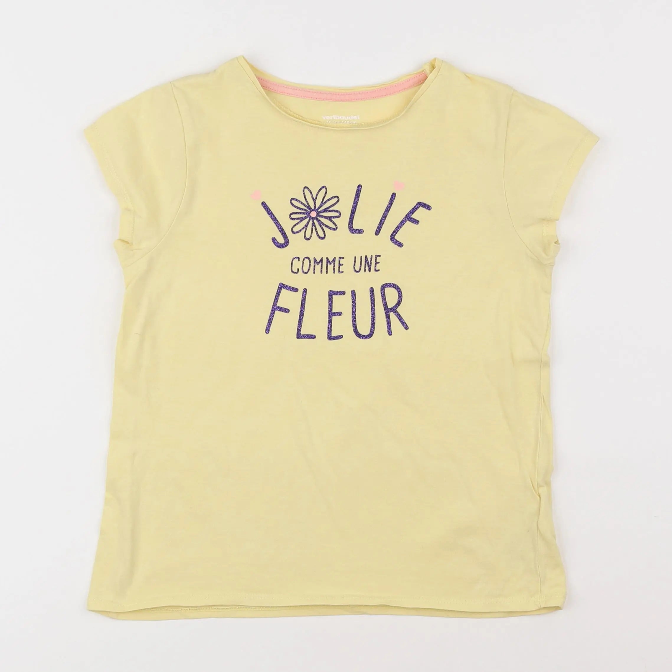 Vertbaudet - tee-shirt jaune - 10 ans