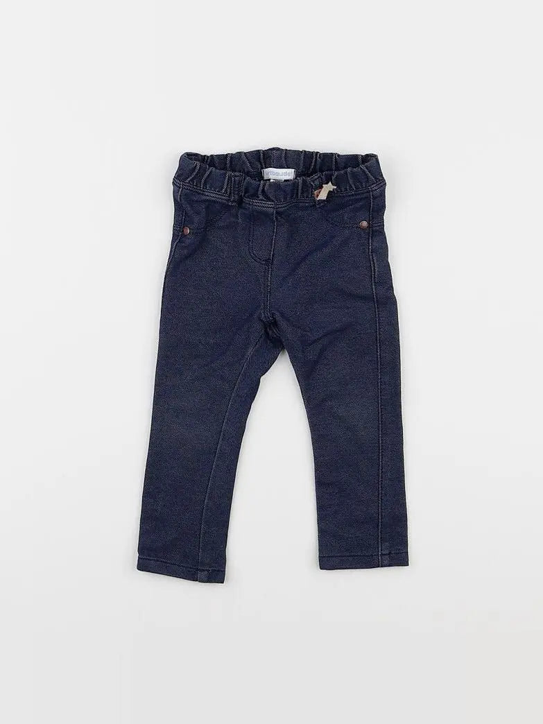 Vertbaudet - jegging bleu - 12 mois