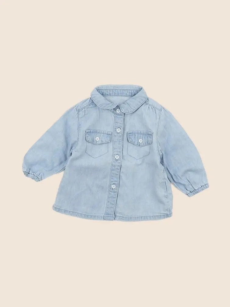 Vertbaudet - chemise bleu - 3 mois