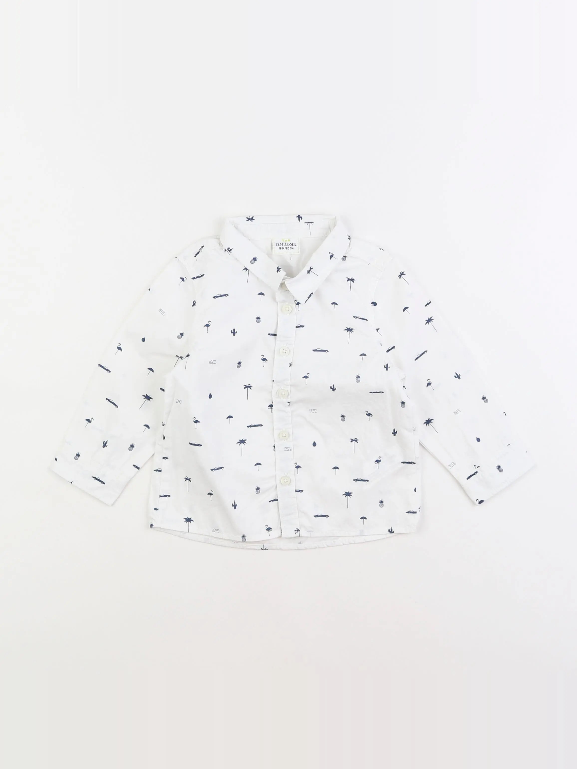 Tape à l'oeil - chemise blanc - 18 mois