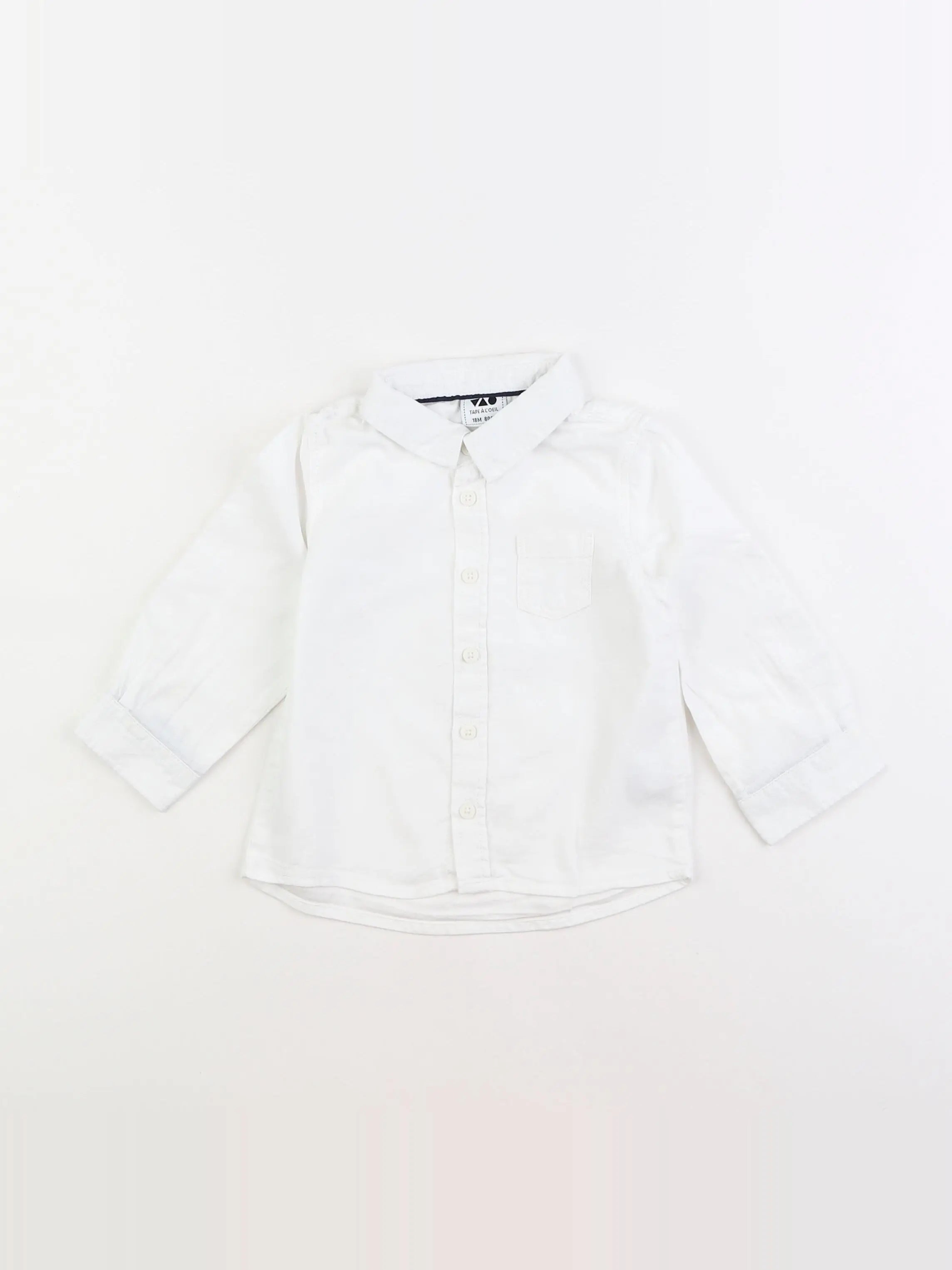 Tape à l'oeil - chemise blanc - 18 mois