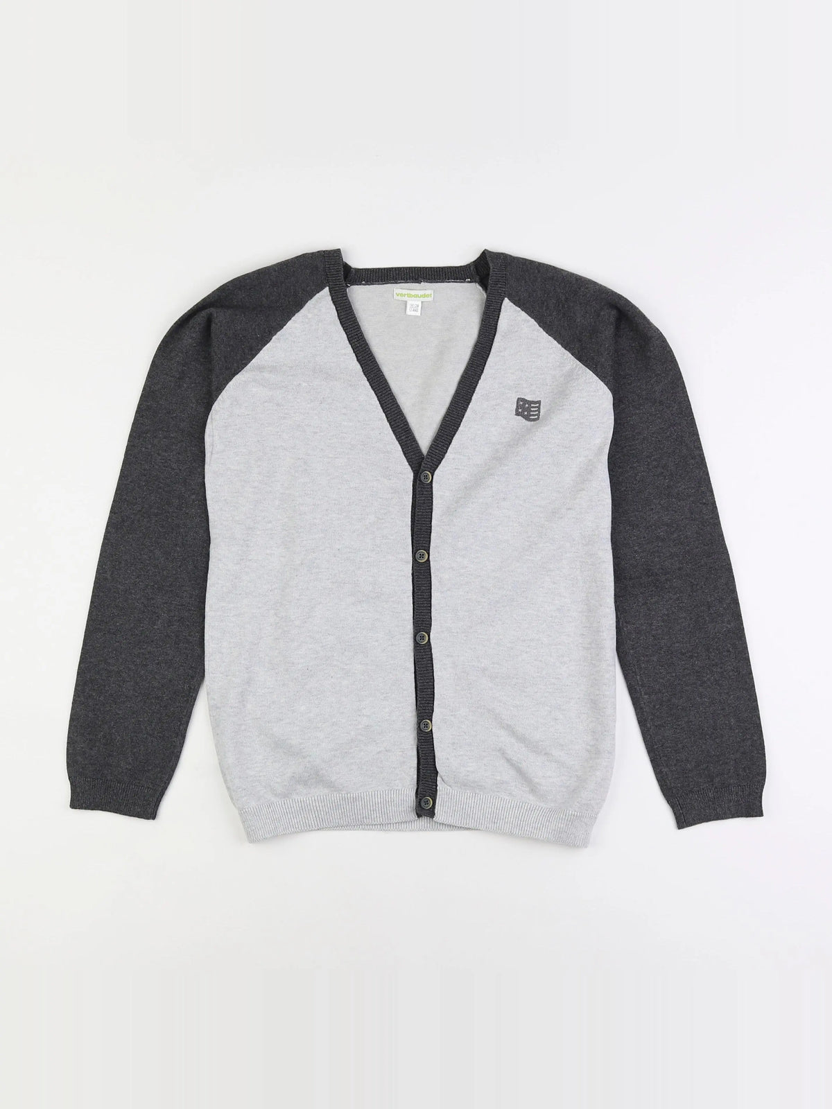 Vertbaudet - gilet gris - 12 ans