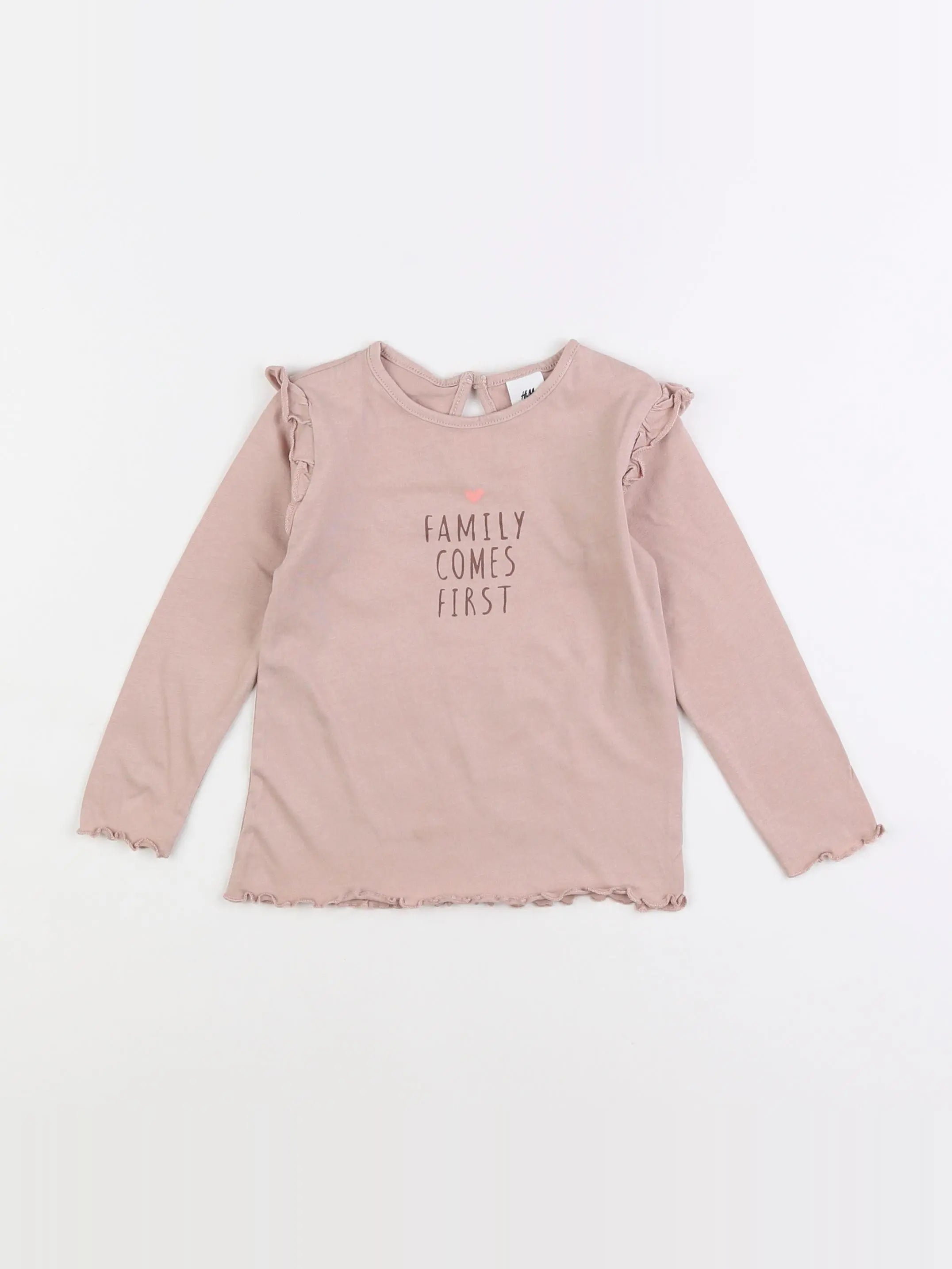 H&M - tee-shirt rose - 18 mois à 2 ans