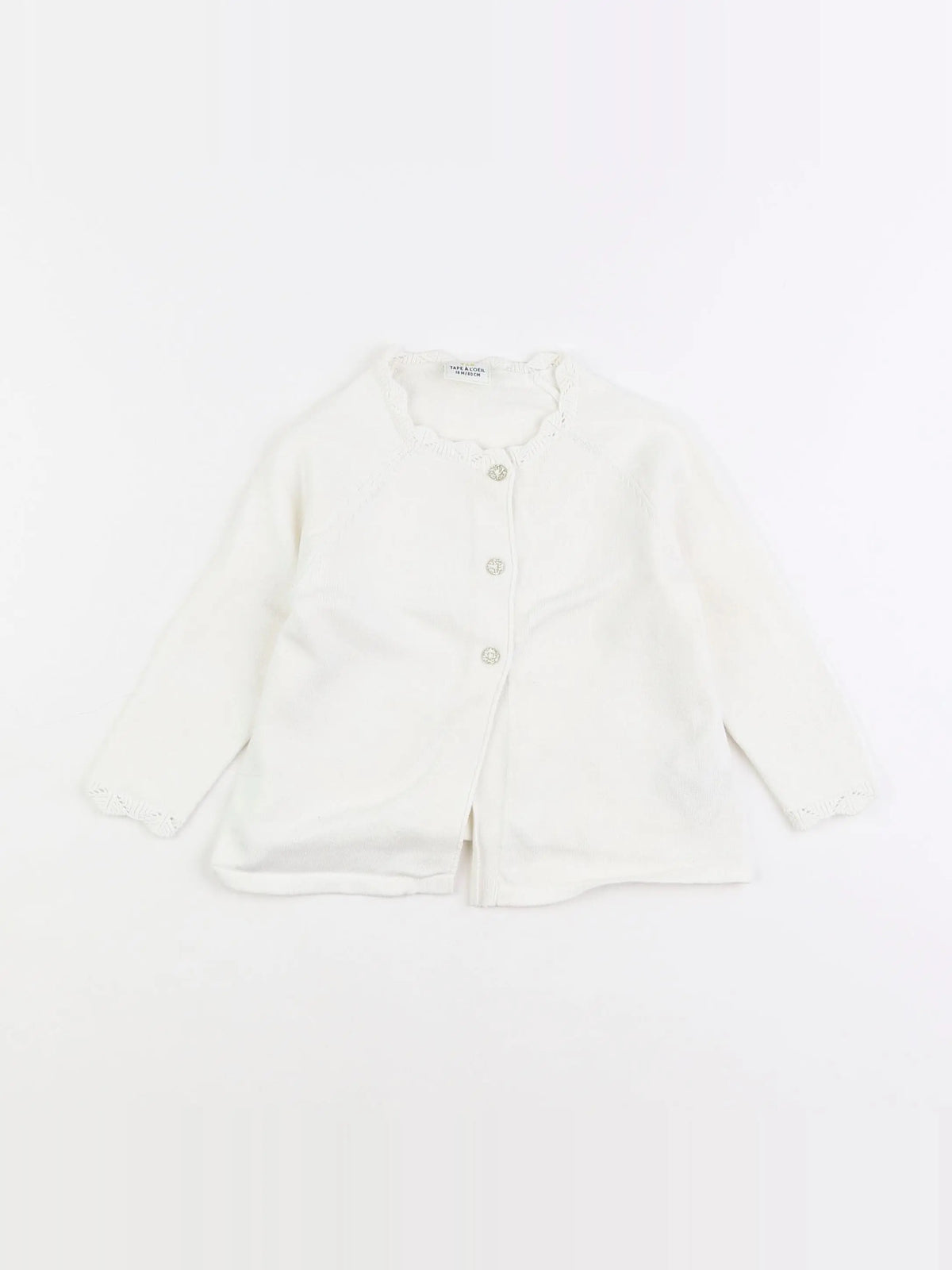 Tape à l'oeil - gilet blanc - 18 mois