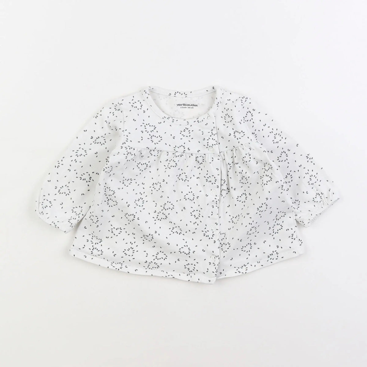 Vertbaudet - tee-shirt blanc - 3 mois