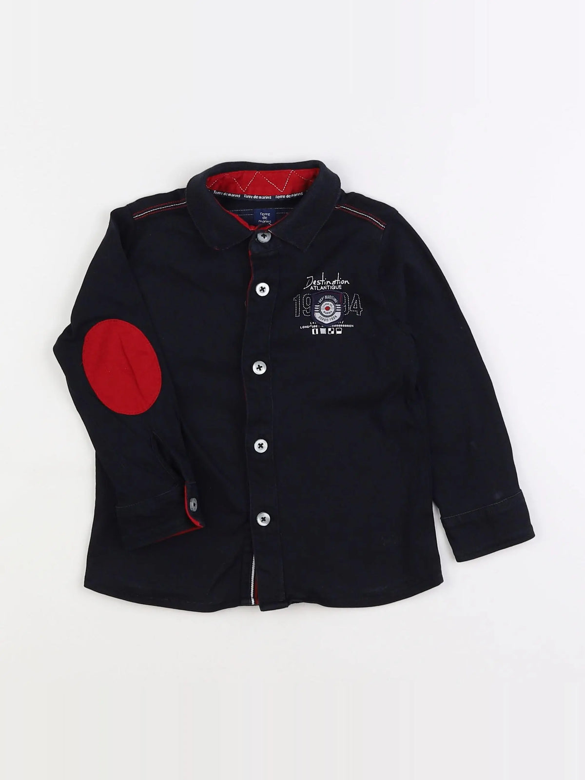 Terre de marins - chemise bleu - 3 ans
