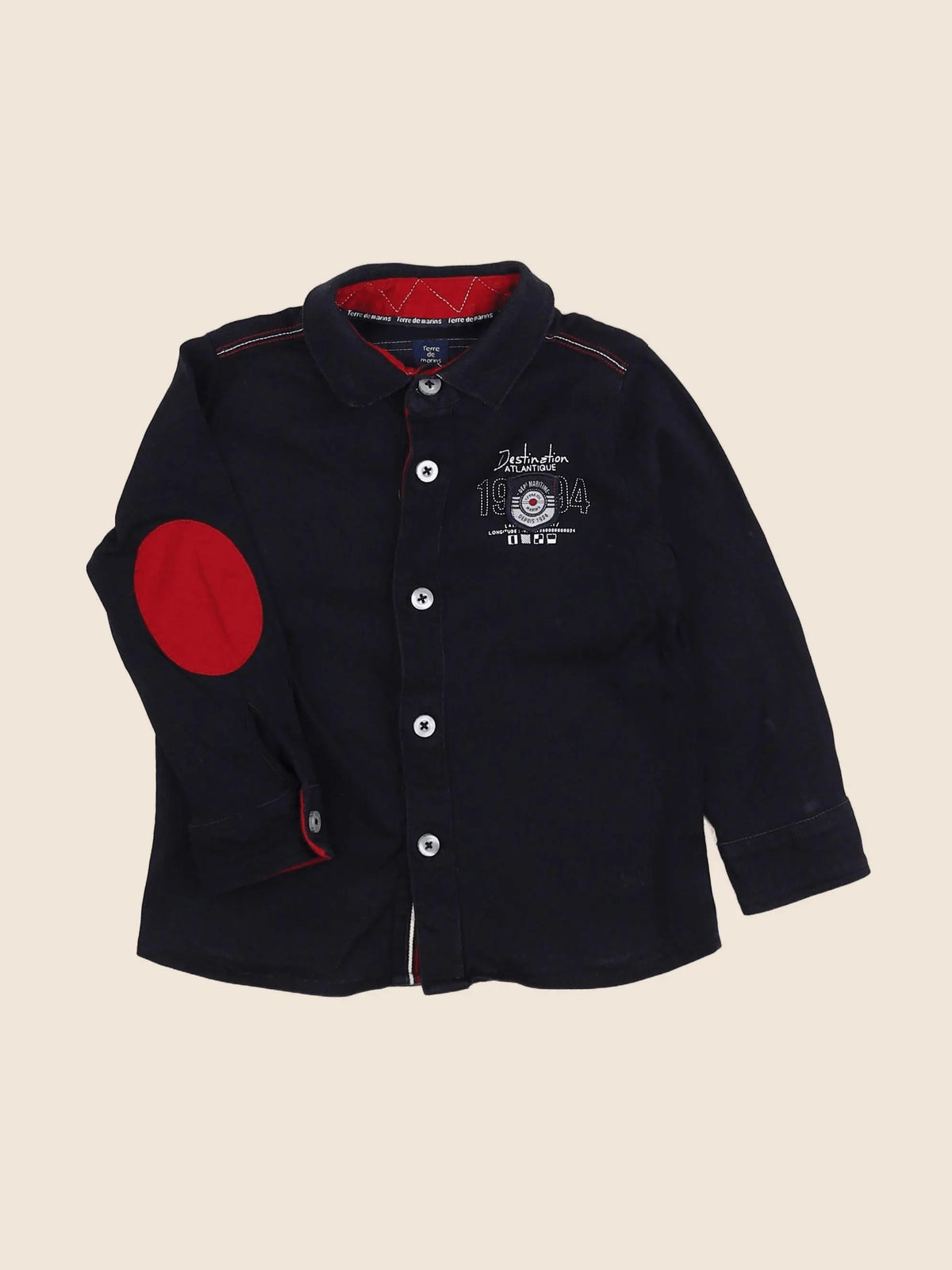 Terre de marins - chemise bleu - 3 ans