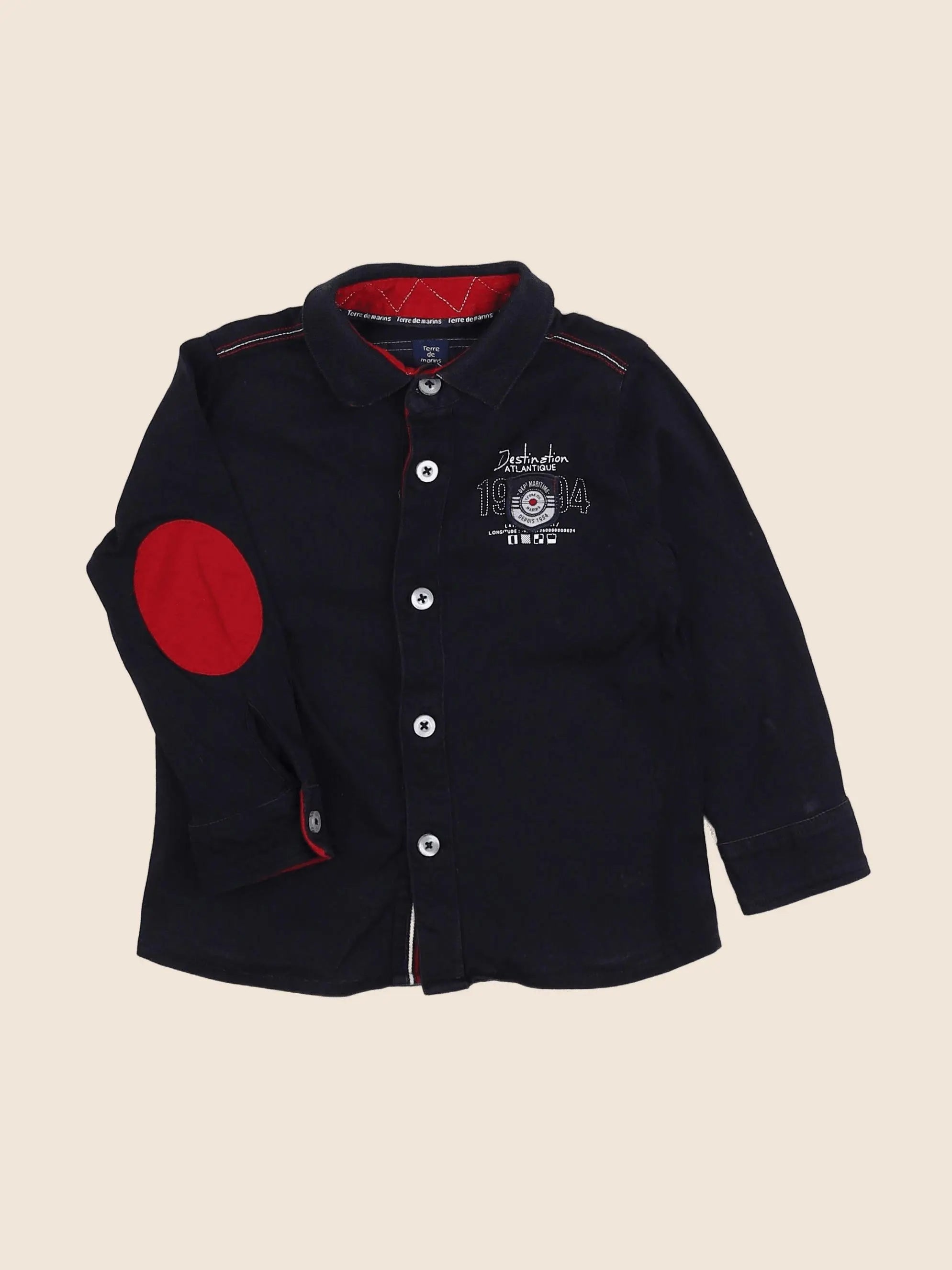 Terre de marins - chemise bleu - 3 ans