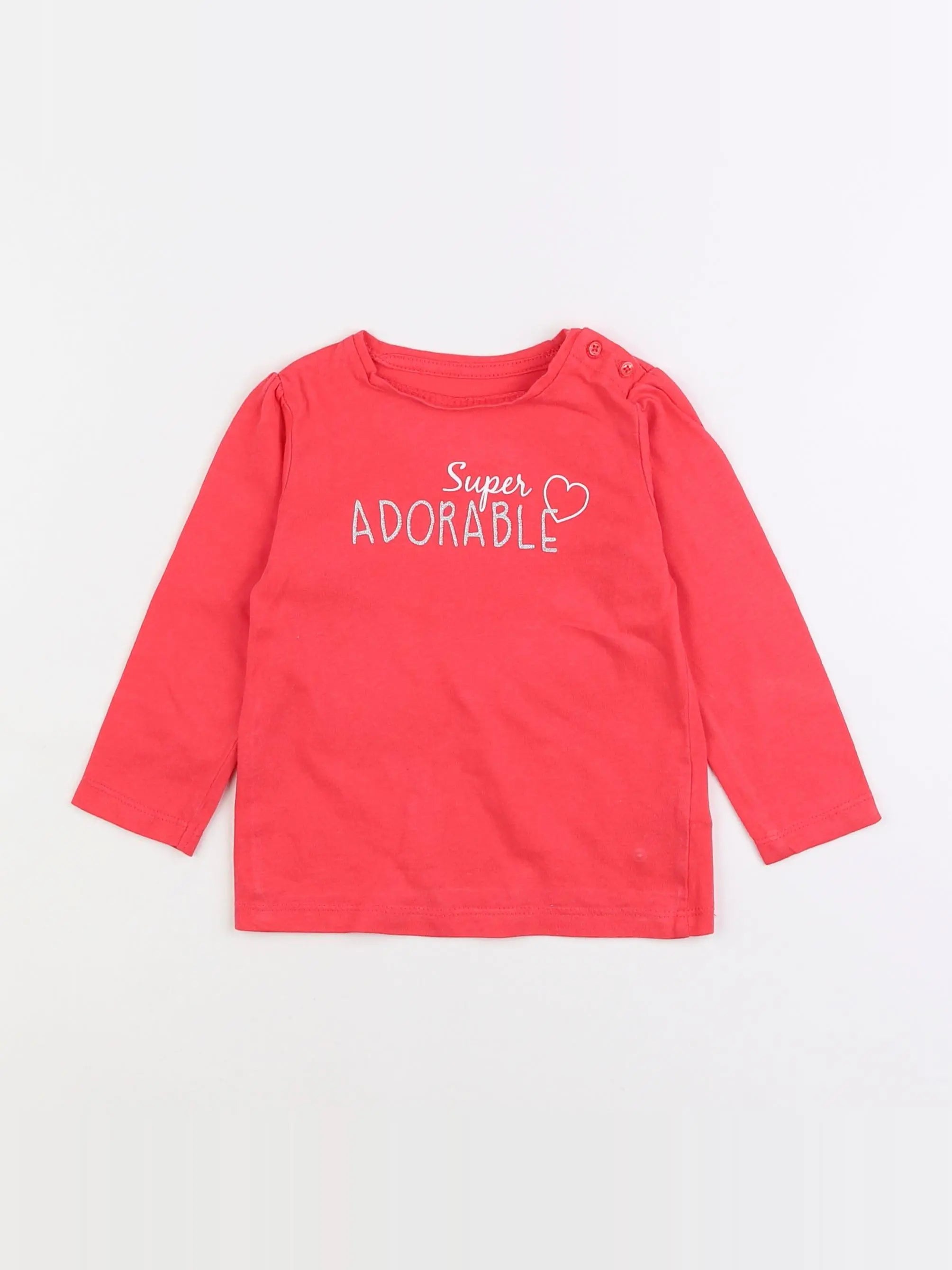 Vertbaudet - tee-shirt rose - 18 mois