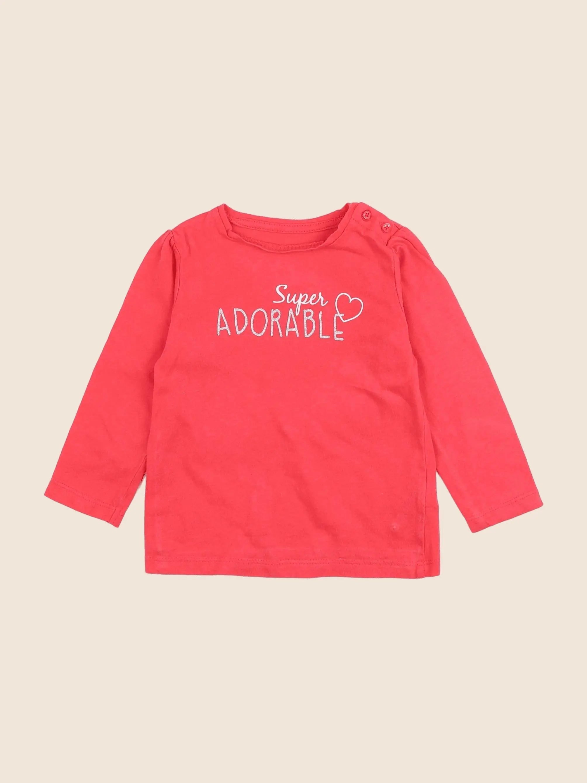 Vertbaudet - tee-shirt rose - 18 mois