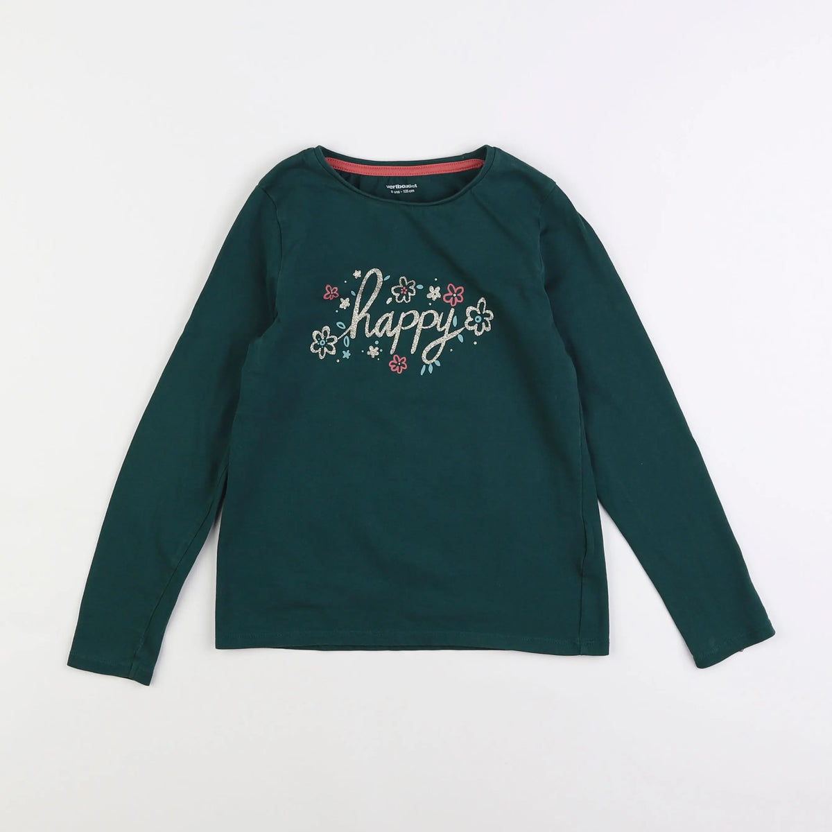Vertbaudet - tee-shirt vert - 8 ans