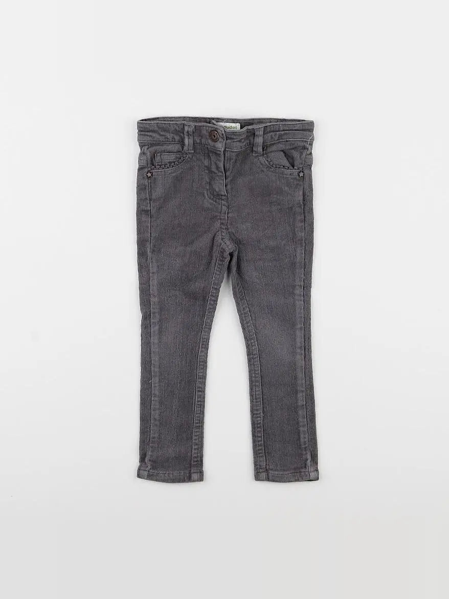 Vertbaudet - pantalon gris - 2 ans