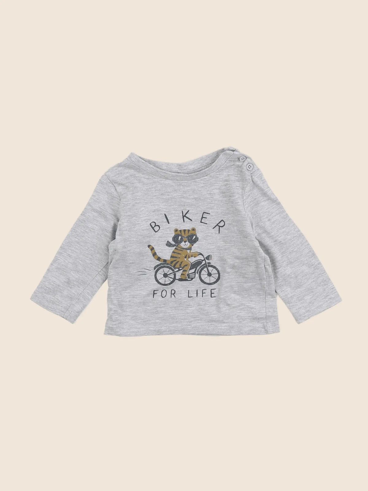 Vertbaudet - tee-shirt gris - 3 mois