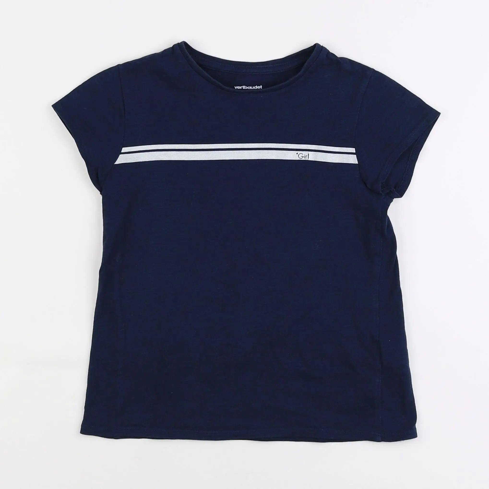 Vertbaudet - tee-shirt bleu - 8 ans