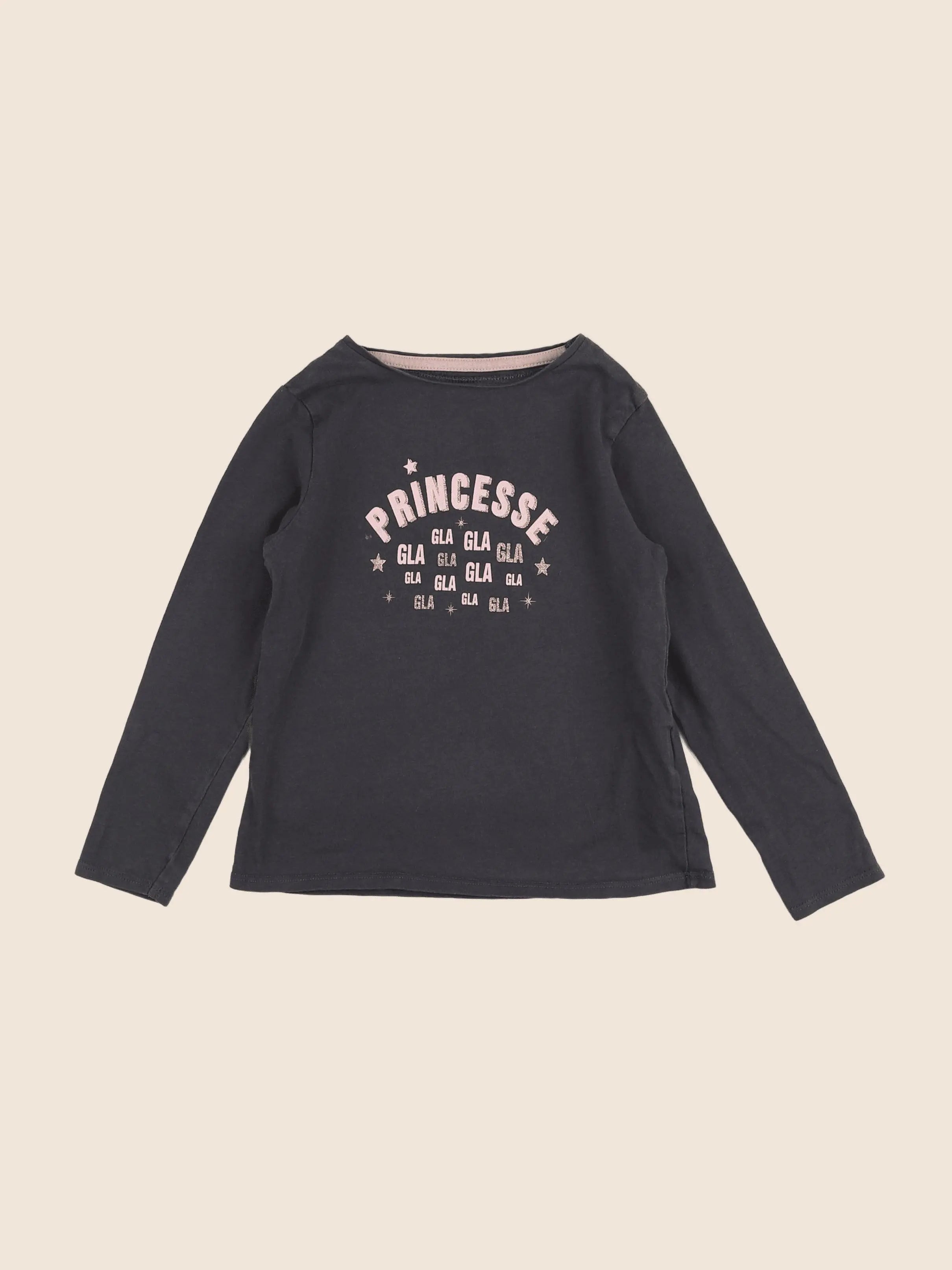 Vertbaudet - tee-shirt gris - 6 ans