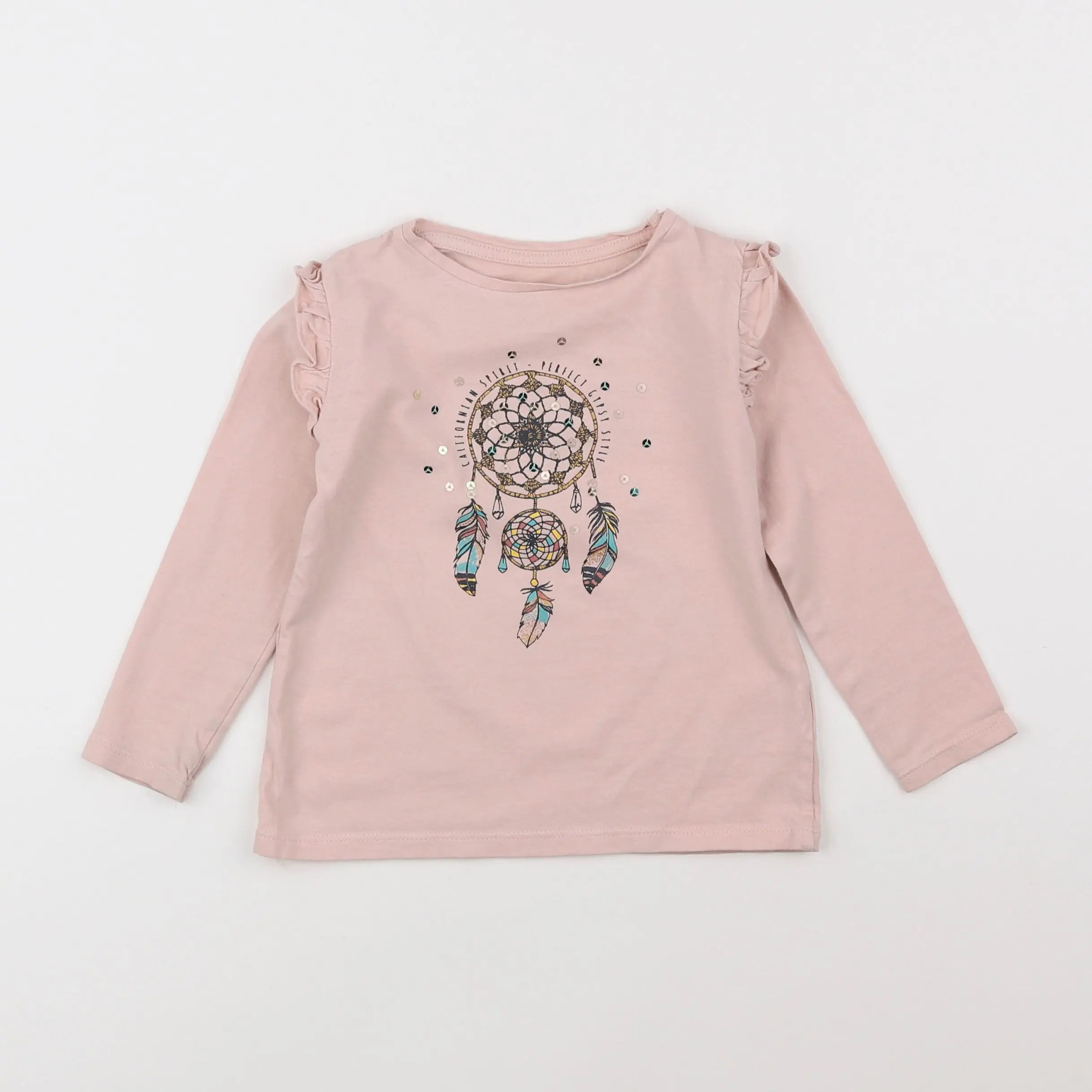 Vertbaudet - tee-shirt rose - 4 ans